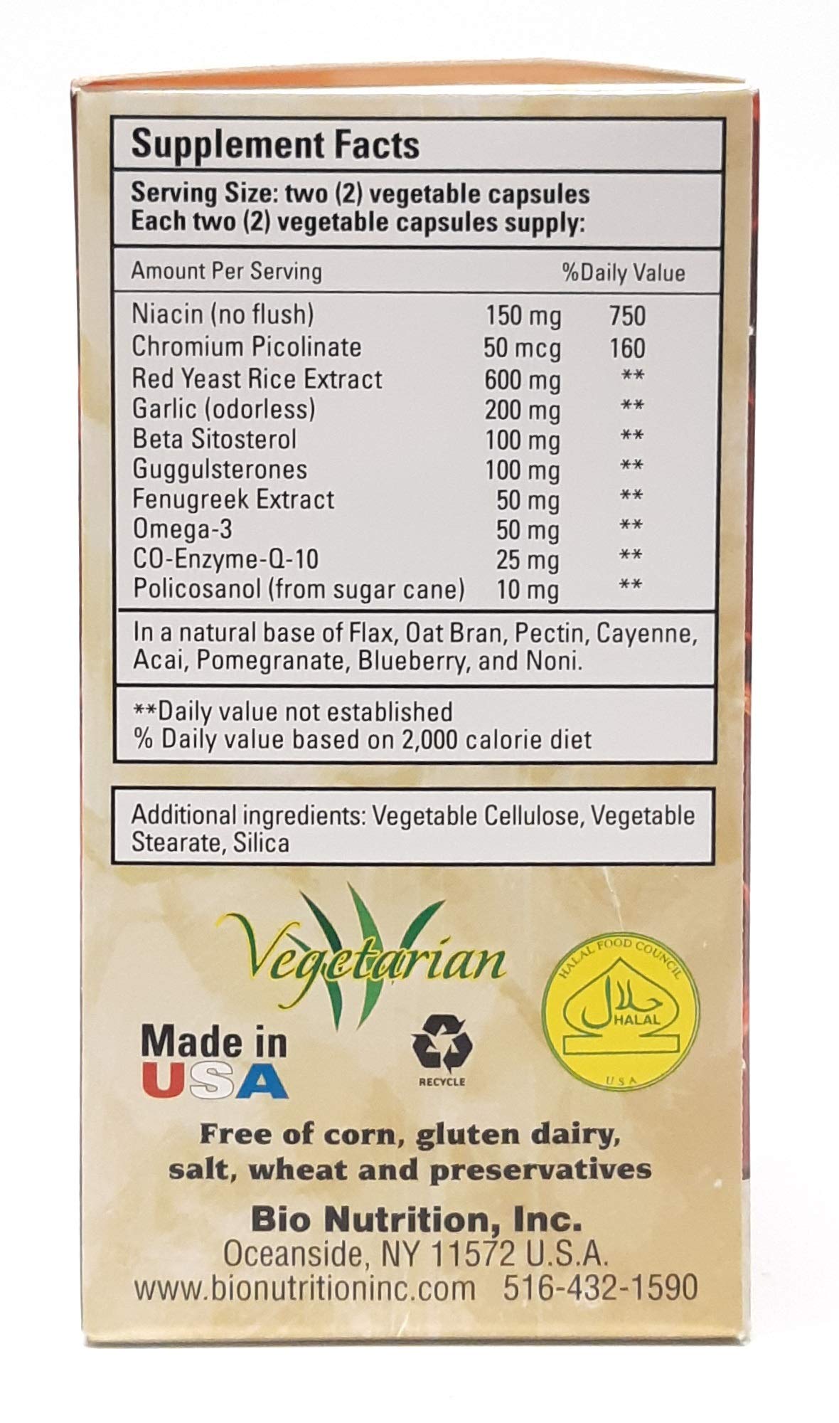 Bio Nutrition Cholesterol Wellness 120 Capsules