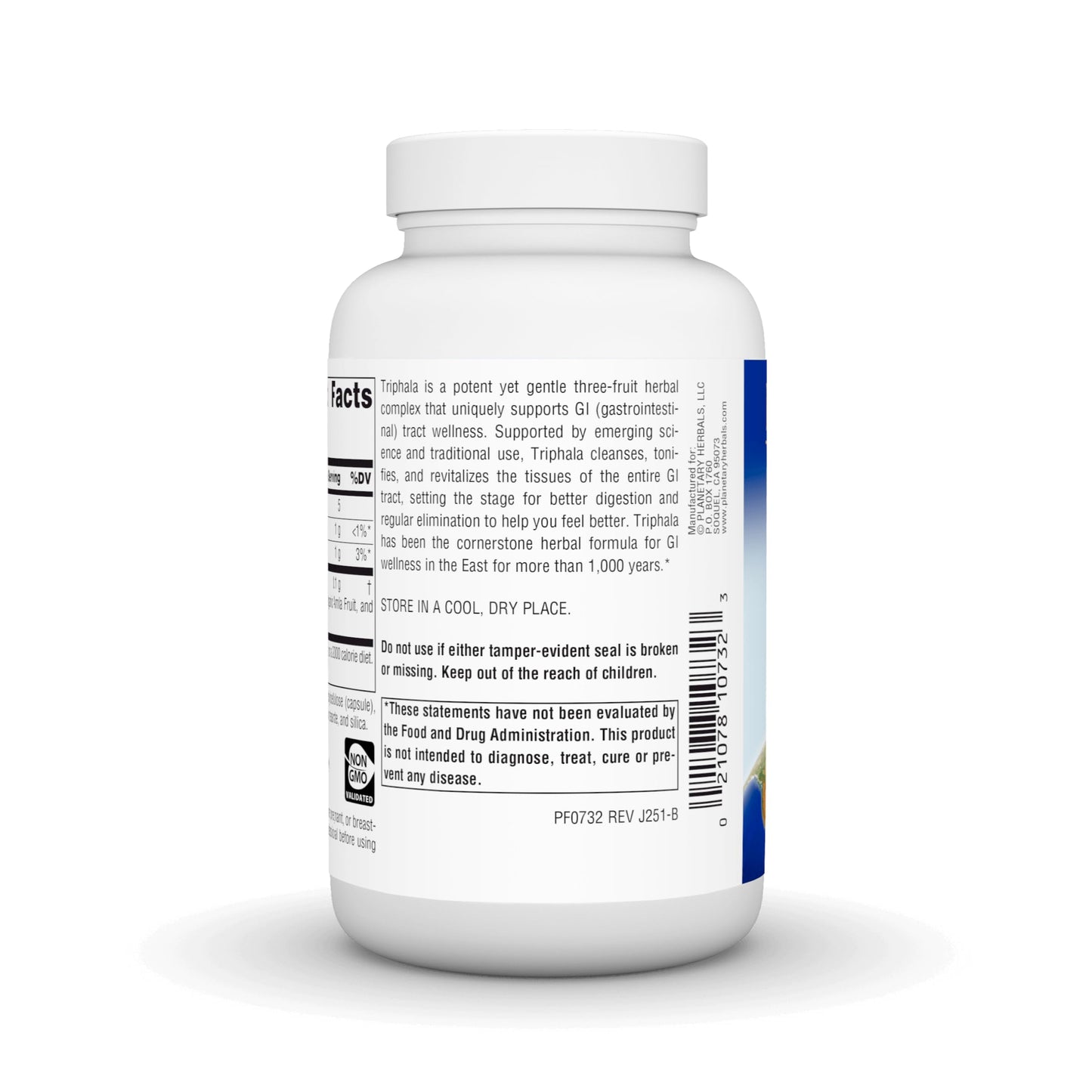 Planetary Herbals Triphala Gold 550mg Cleanser & Tonifier Extra Strength Ayurvedic Capsules, 120 Count