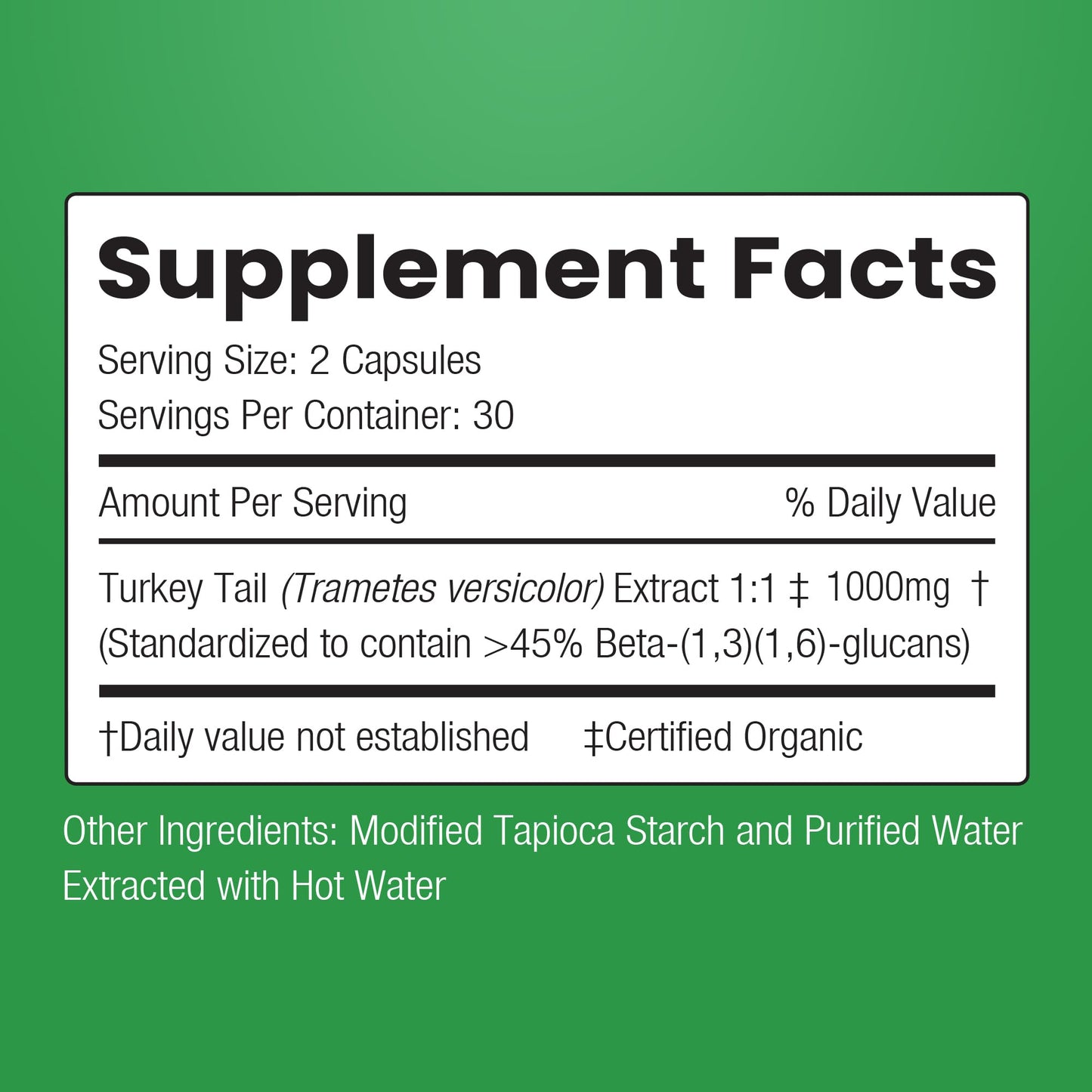 ENCAPSULATE Turkey Tail Capsules 1000mg – Premium Organic Fruiting Body 1:1 Extract – Adaptogen Mushroom Supplement for Digestive, Gut & Immune Support – Lab Tested & Max Bioavailability – 60 Capsules