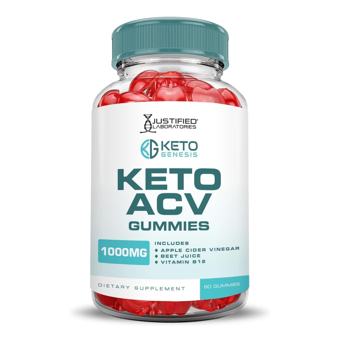 Justified Laboratories Keto Genesis Keto ACV Gummies, 60 Gummies