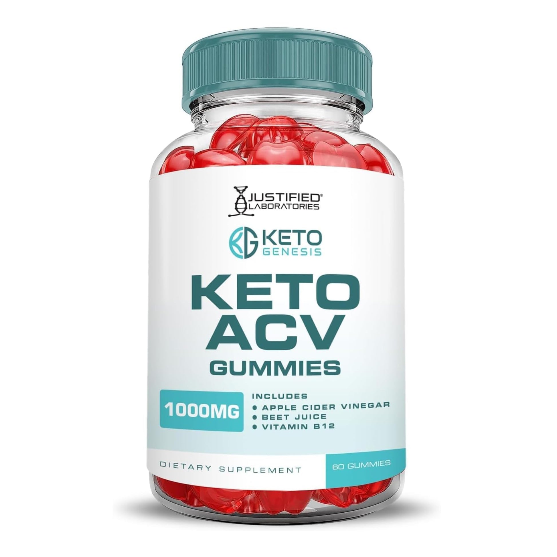 Justified Laboratories Keto Genesis Keto ACV Gummies, 60 Gummies