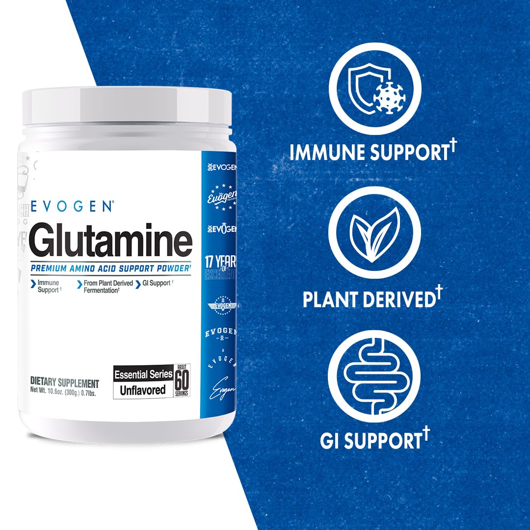 Evogen Glutamine Unflavored Powder 60 Servings