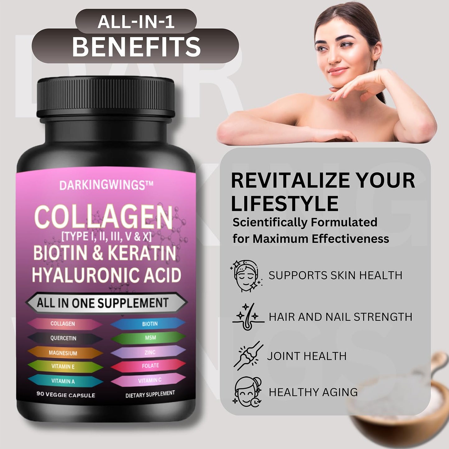 Darkingwings Multi Collagen Capsules 90 Count