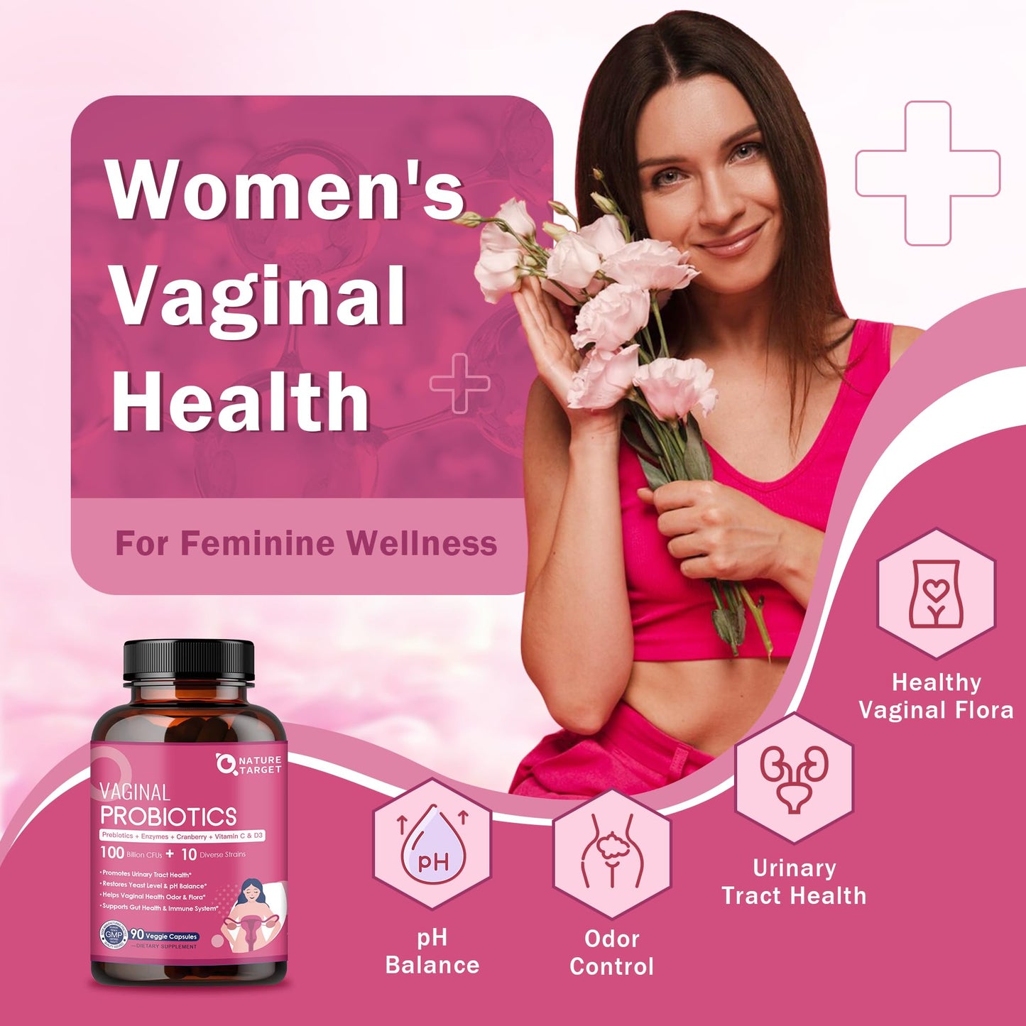 Nature Target Vaginal Probiotics for Women 90 Capsules