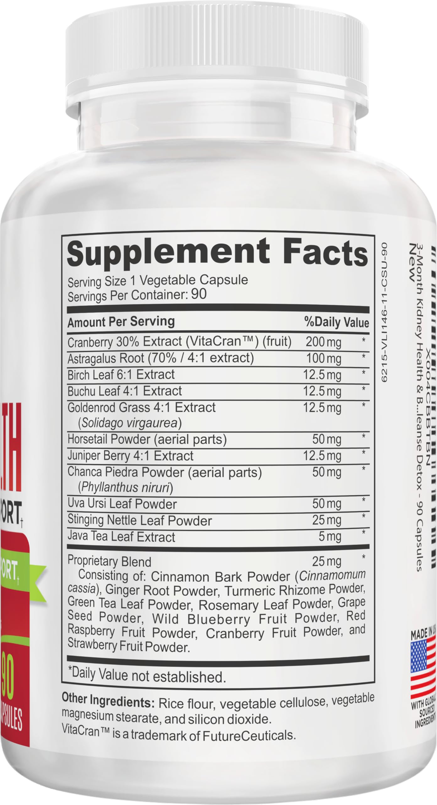 Elevate Recovery Supplements Kidney & Bladder Support 90 Capsules
