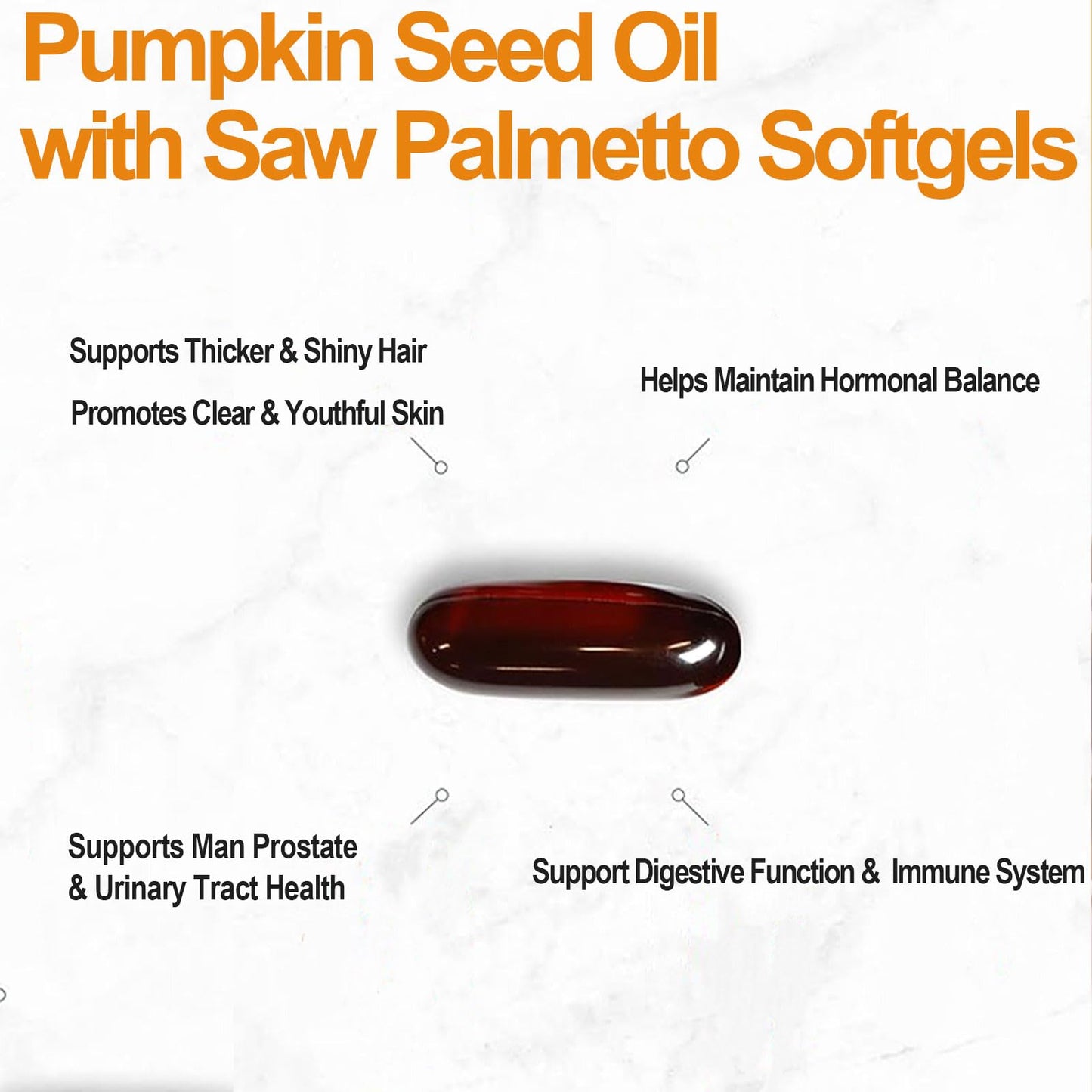 Zenbora Pumpkin Seed Oil Softgels with Saw Palmetto, 300 Softgels