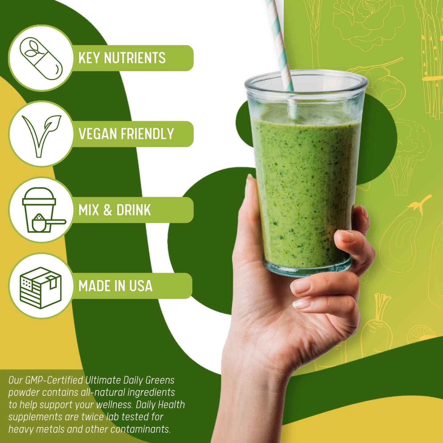 Daily Health Ultimate Greens with MSM Powder 8 oz