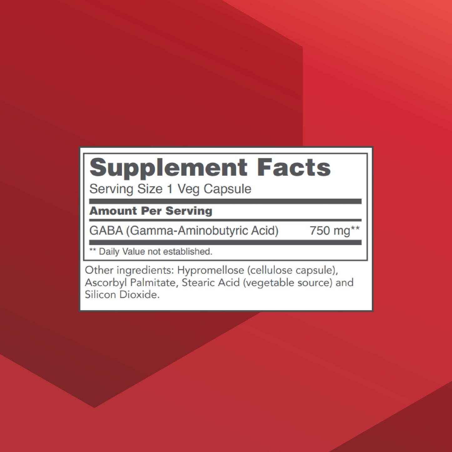 PROTOCOL FOR LIFE BALANCE GABA 750mg Normal Cognition Capsule, 120 Veg Caps