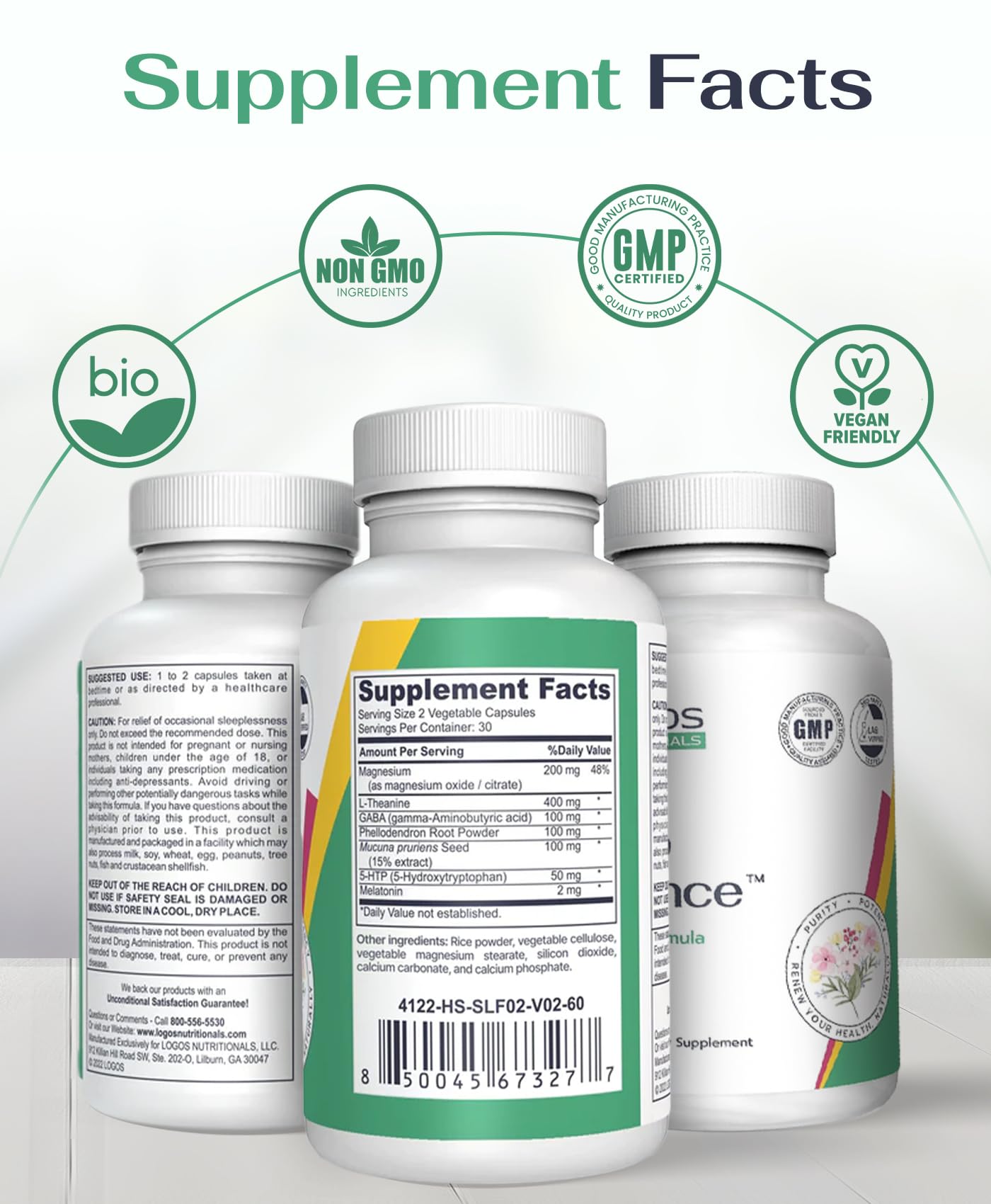 Logos Nutritionals Sleep Advance Restful Sleep Formula 60 Capsules