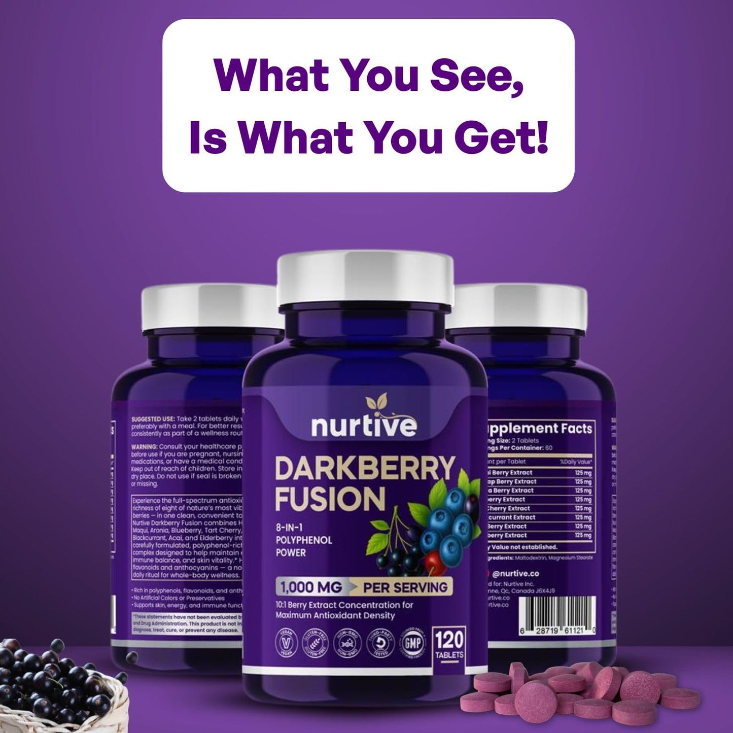 NURTIVE Darkberry Fusion 120 Tablets