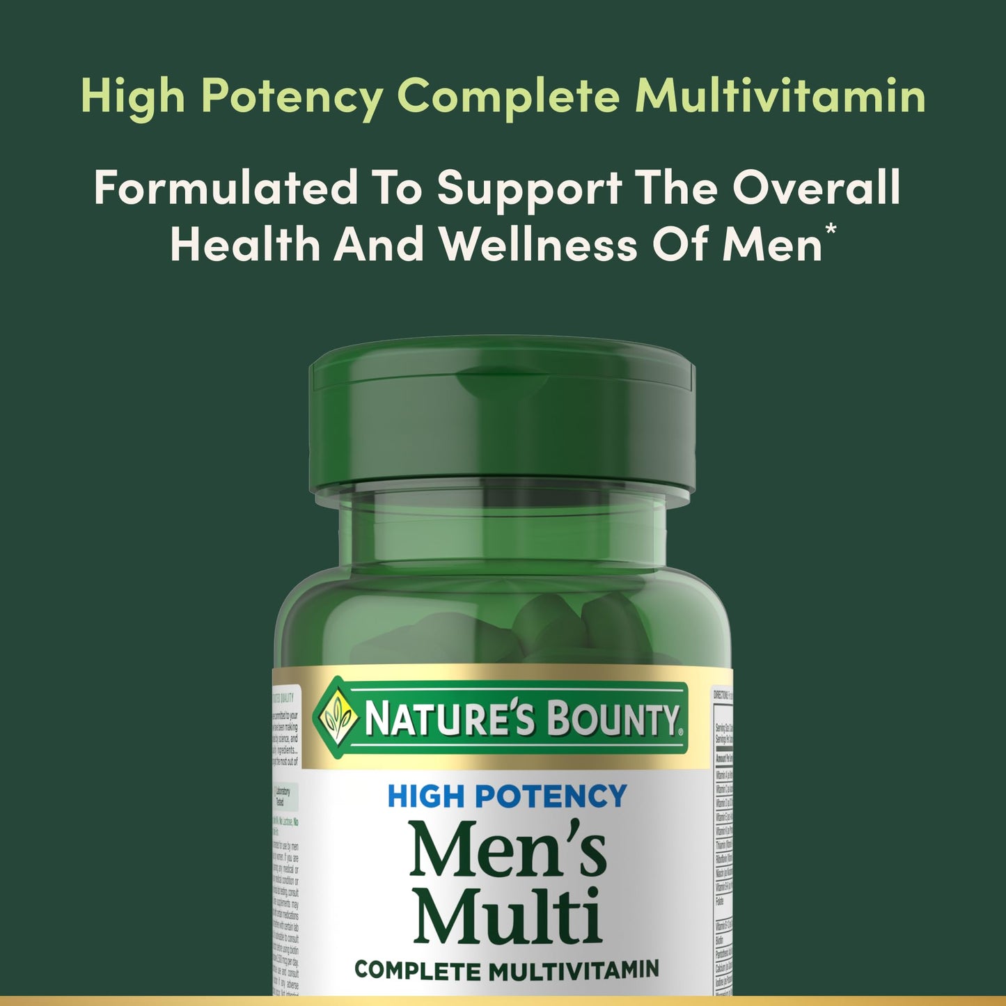 Nature's Bounty High Potency Men’s Complete Multivitamin Capsule, 100 Capsules