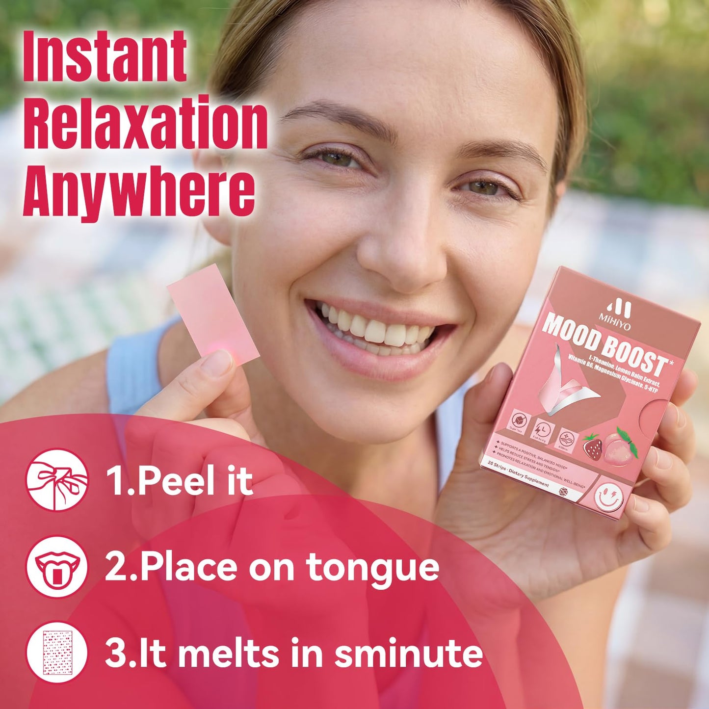 MIHIYO Mood Boost Strips Tablet 20-Count