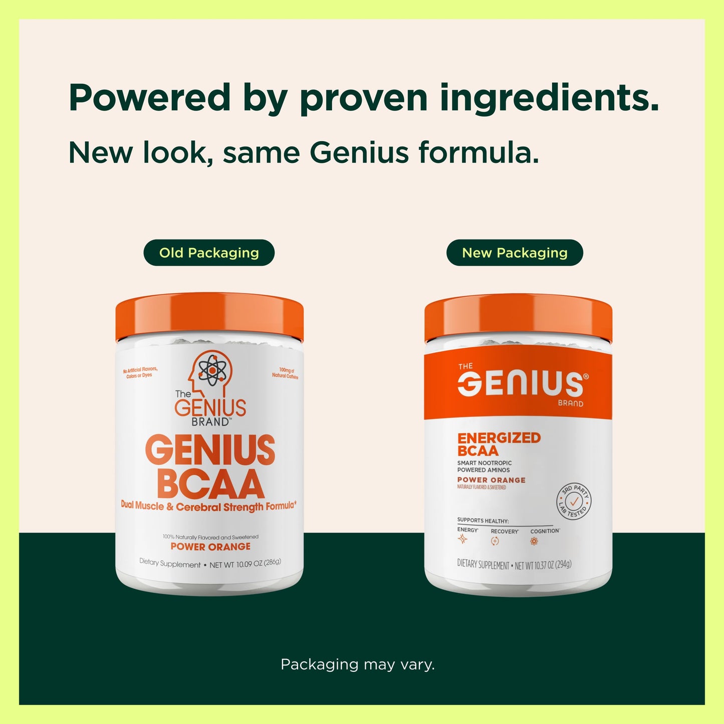 The Genius Brand Genius Vegan BCAA Powder Orange 10.09 Ounce
