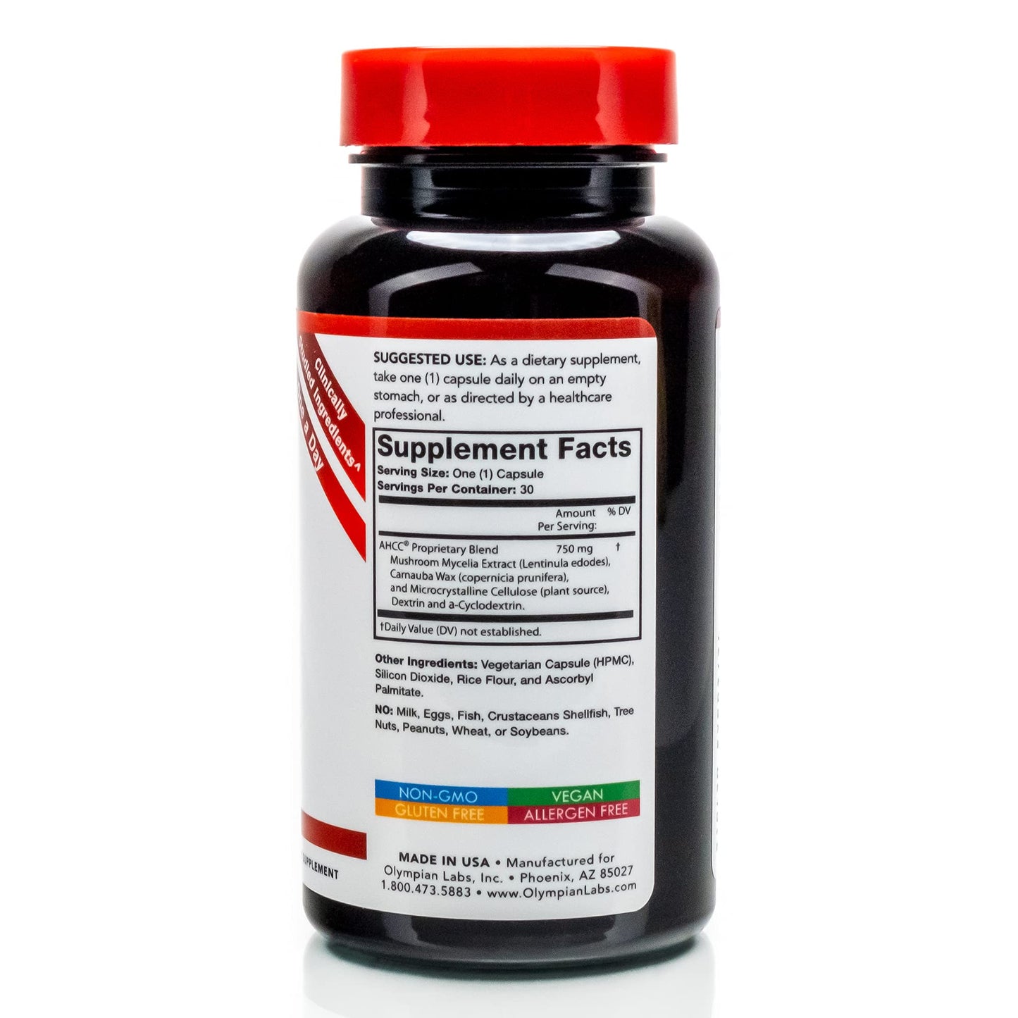 Olympian Labs AHCC Supplement Capsule 30 Capsules
