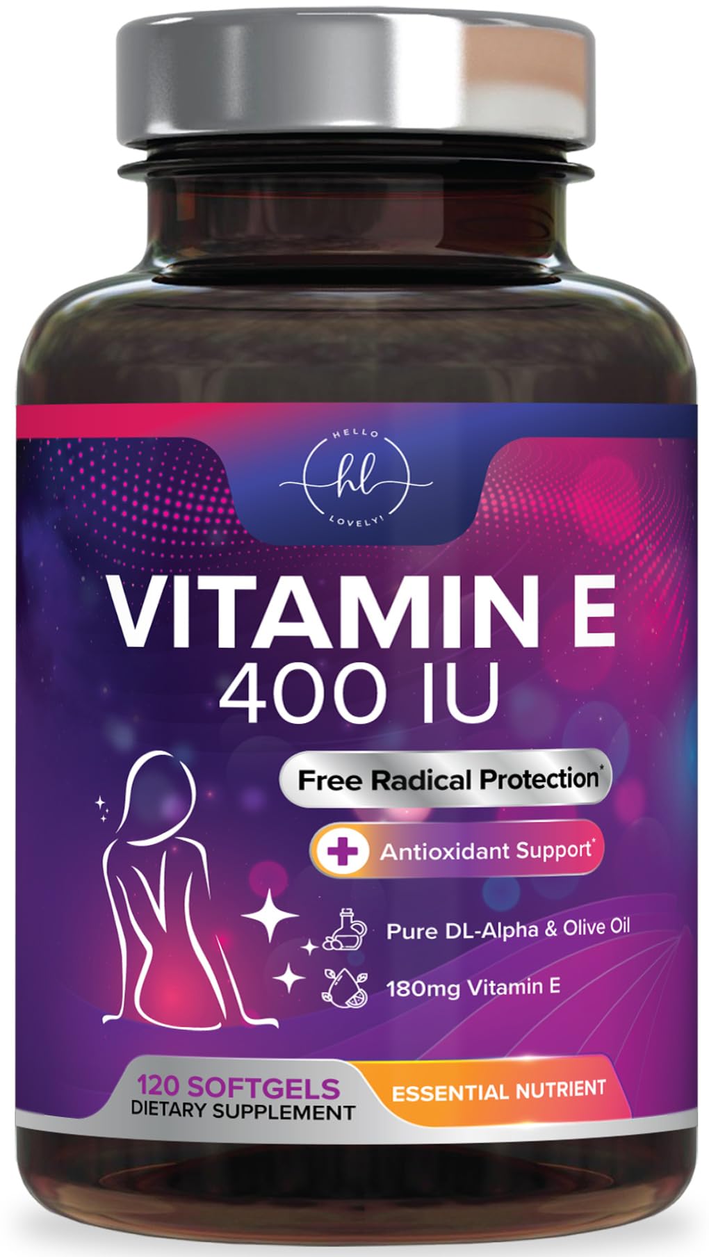 Hello Lovely! Vitamin E Softgels 120 Count