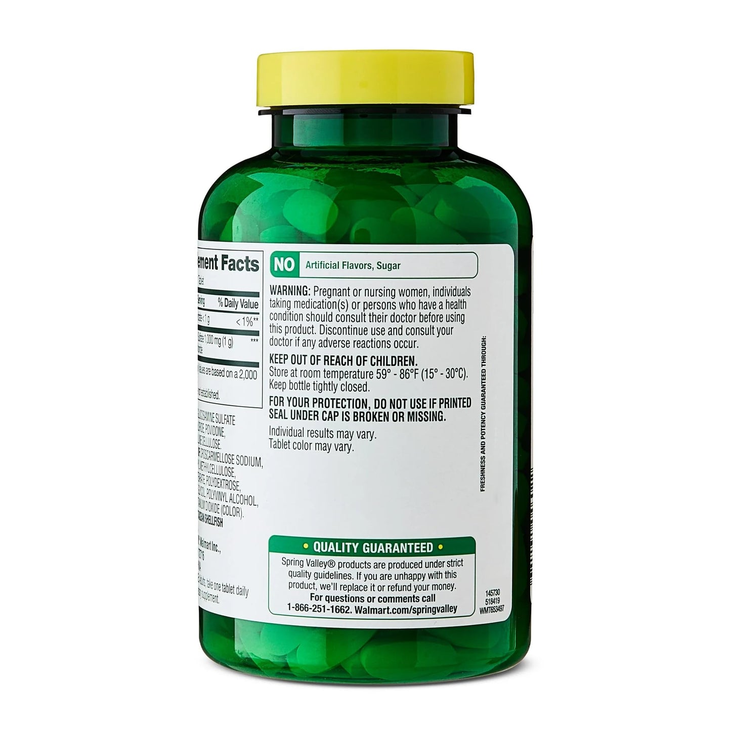 SUREFECT Glucosamine Sulfate Potassium Chloride Dietary Supplement Tablets for Joint Health, 1,000 mg, 200 Count