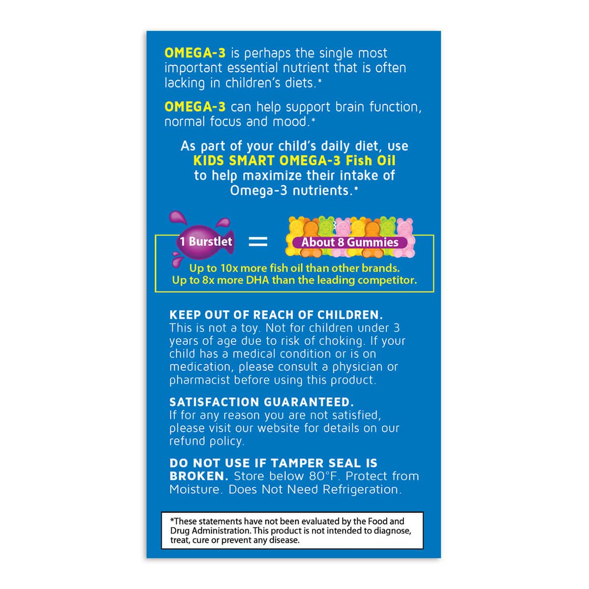 Real Health Bioglan Kids Smart Omega 3 Fish Oil Chewable Burstlets, 90 Burstlets