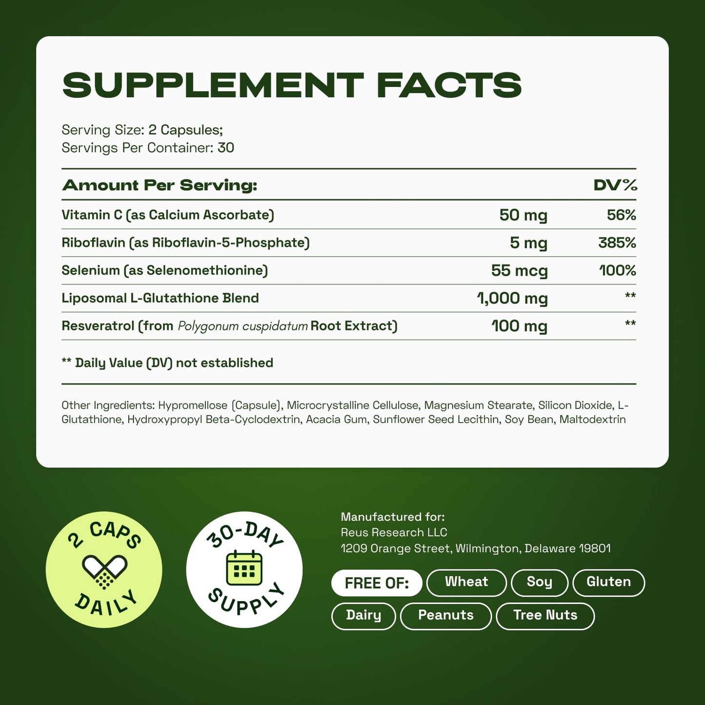 Cata-Kor Liposomal Glutathione Capsules, 60 Count