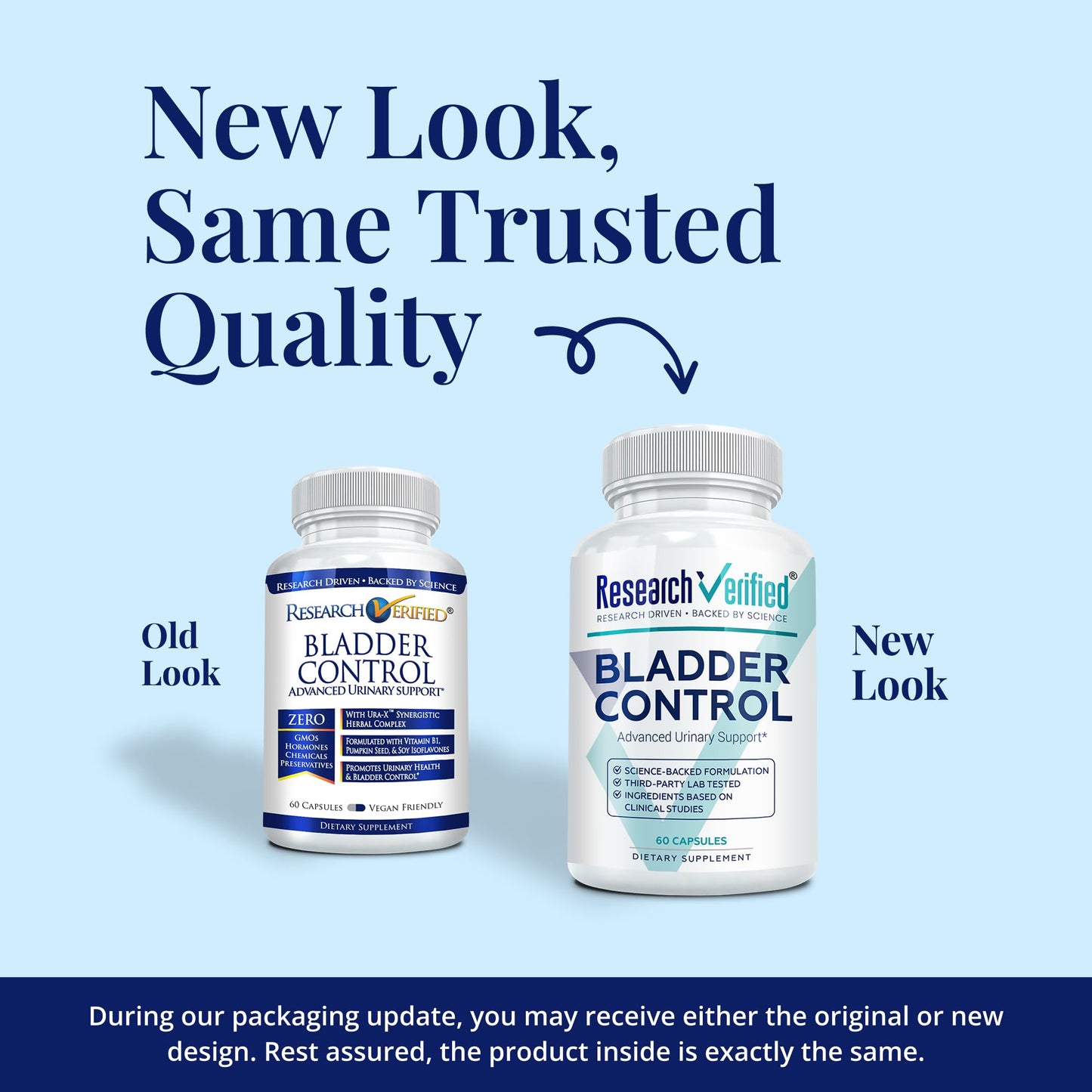 Research Verified Bladder Control - Leakage & Urgency - Pumpkin Seed, Soy Isoflavones, Thiamine 360 Vegan Capsules