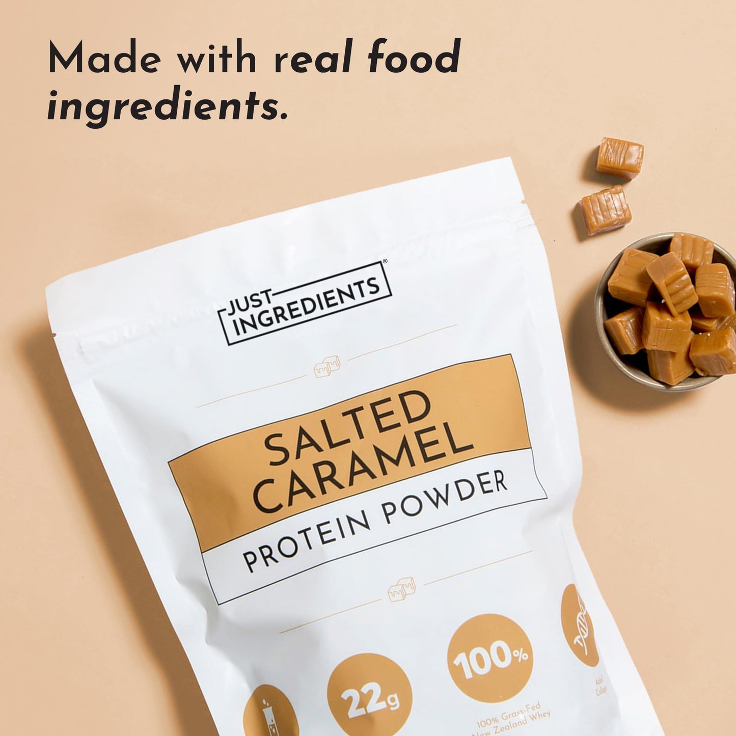 JUST INGREDIENTS Salted Caramel Protein Powder 23