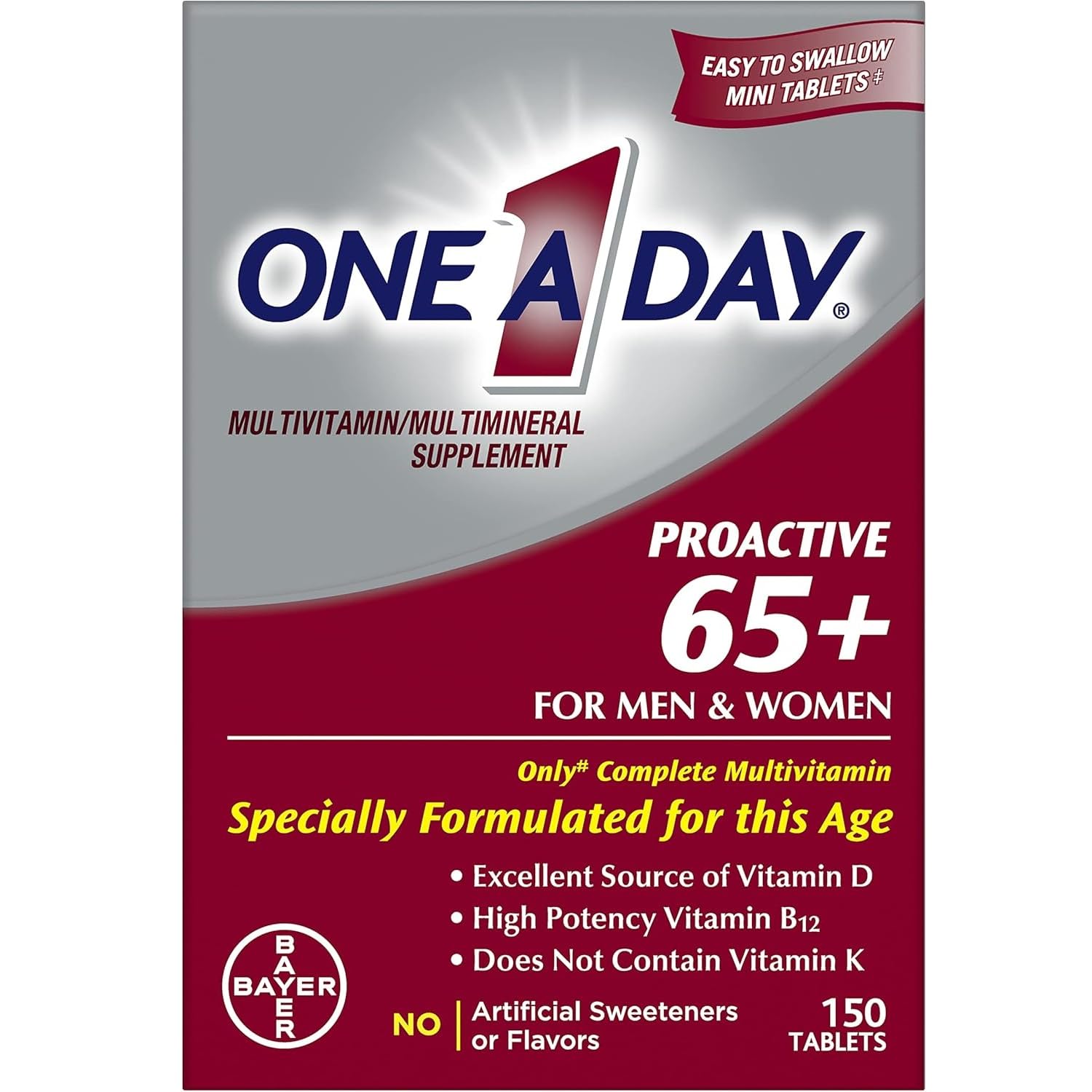 ONE A DAY Proactive 65 Plus Multivitamins Tablets 150