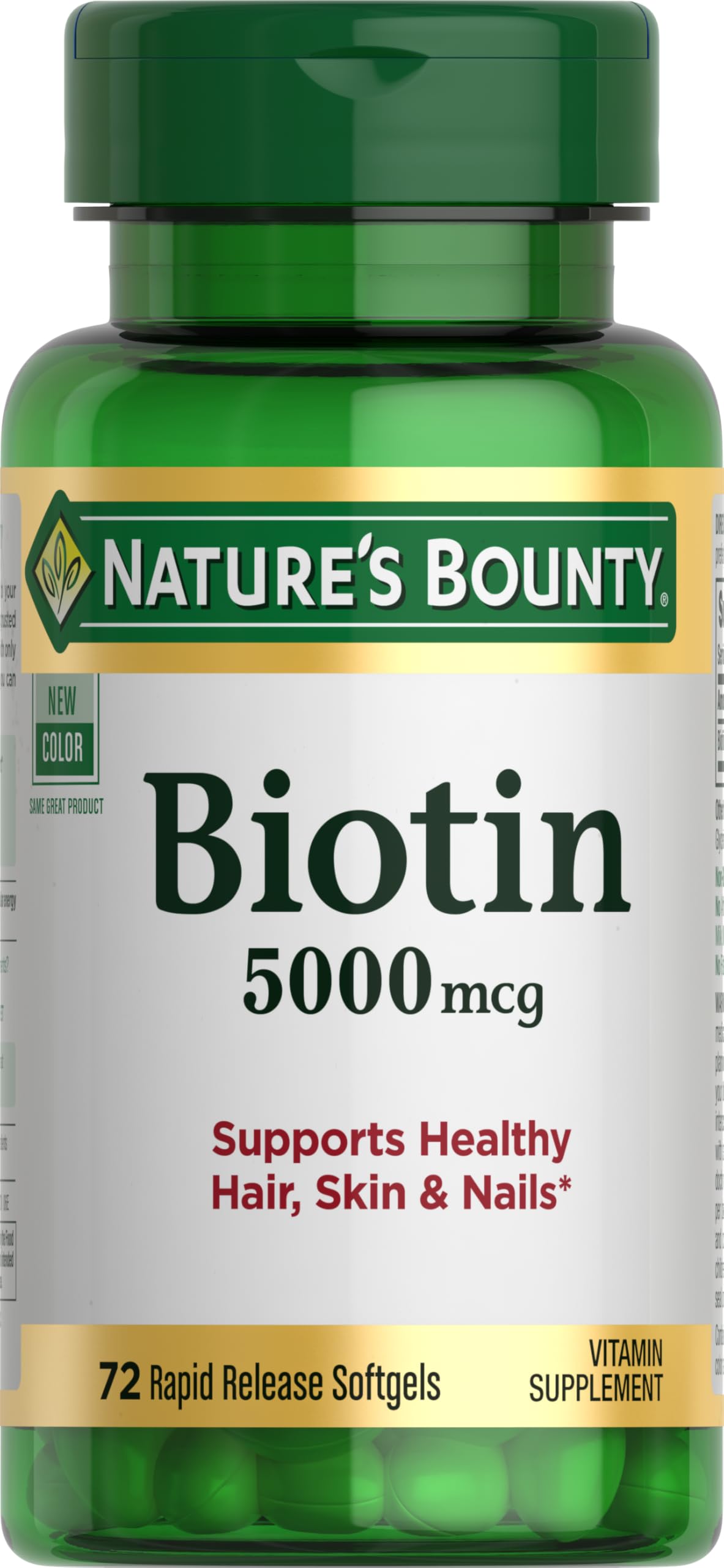 Nature's Bounty Biotin Softgels 72 Count