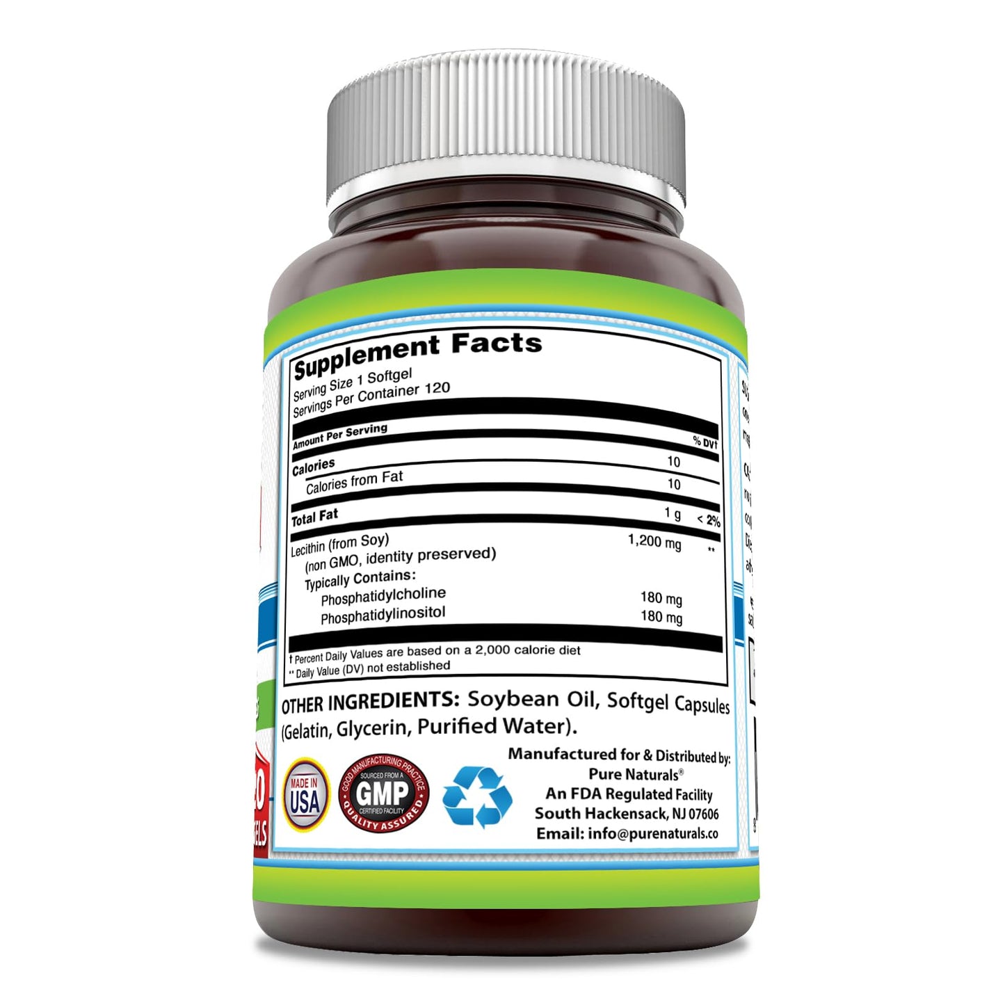 Pure Naturals Lecithin 1200 mg Softgels 1 Count