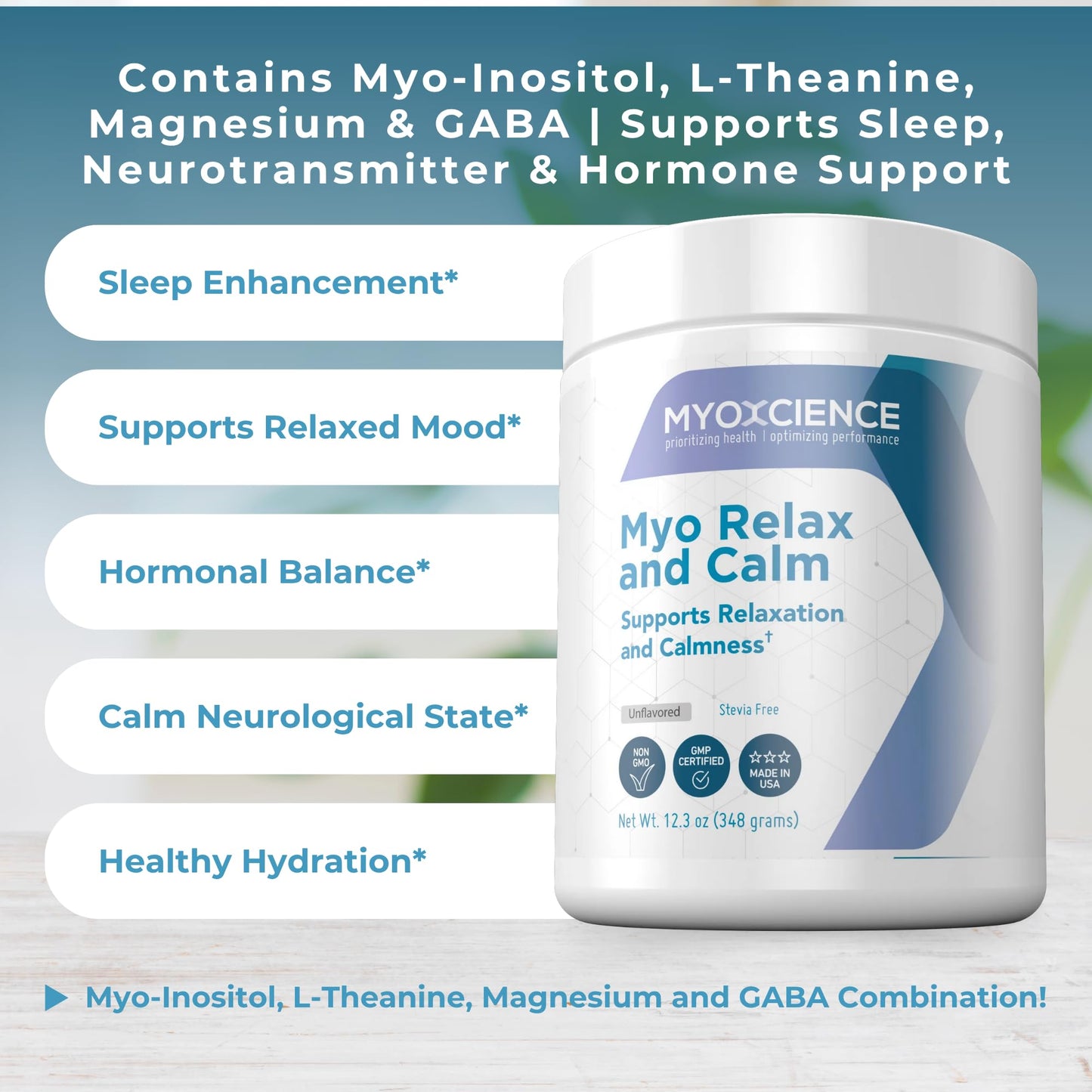 MYOXCIENCE Myo Relax & Calm Powder 8.25 Ounce