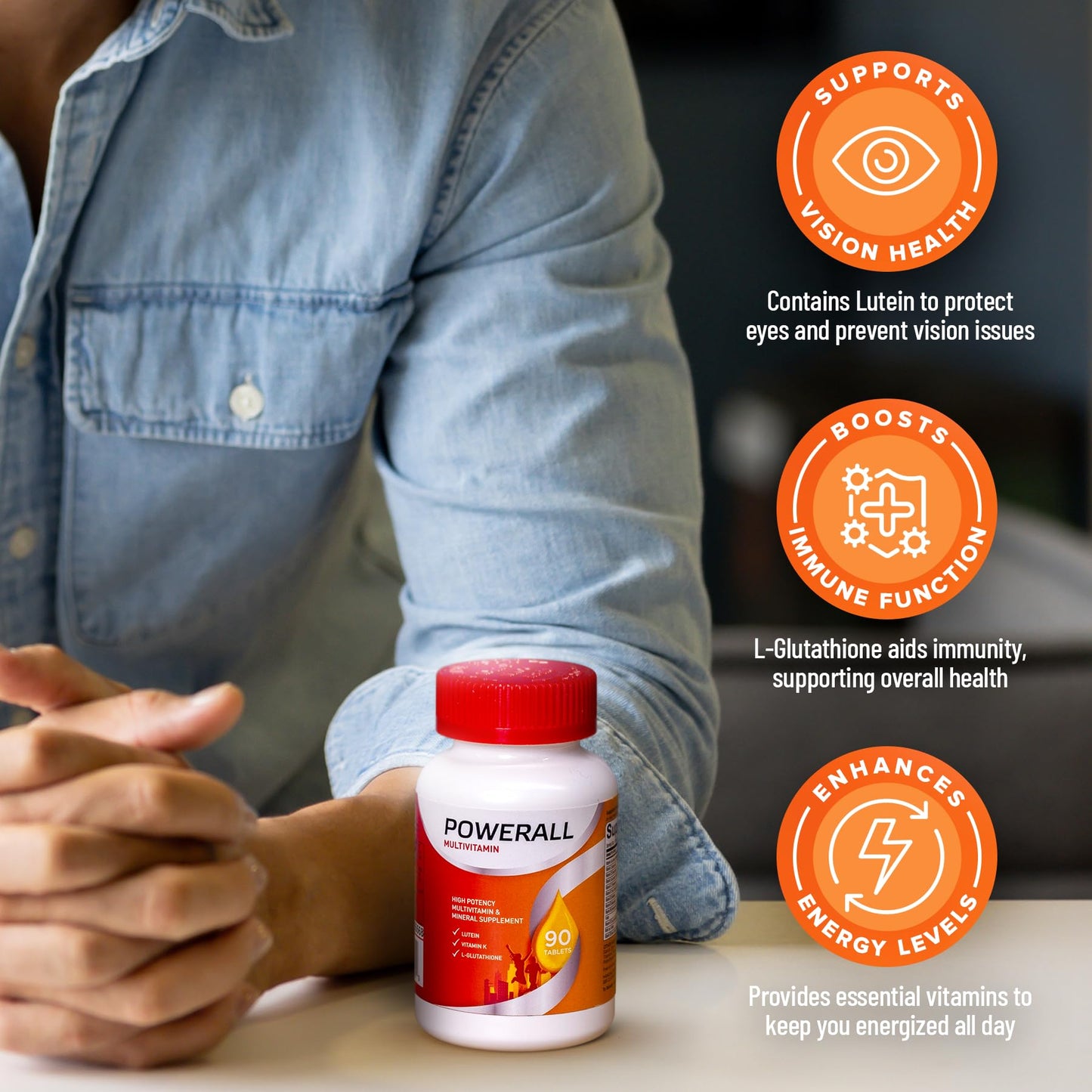 Basic Brands PowerAll Multivitamin & Mineral Supplement Tablet 90 Count