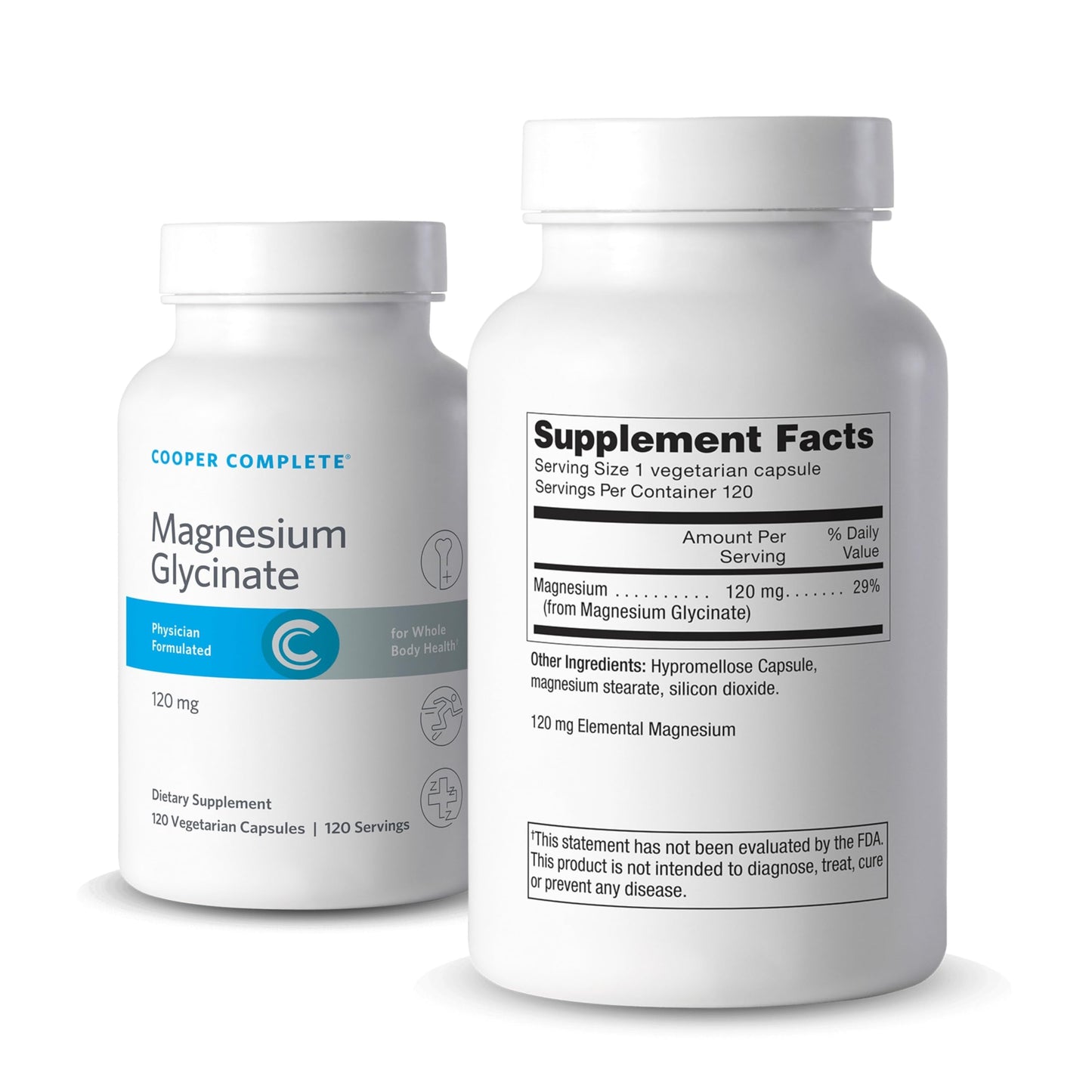 Cooper Complete Magnesium Glycinate 120 mg Capsules, 120 Count