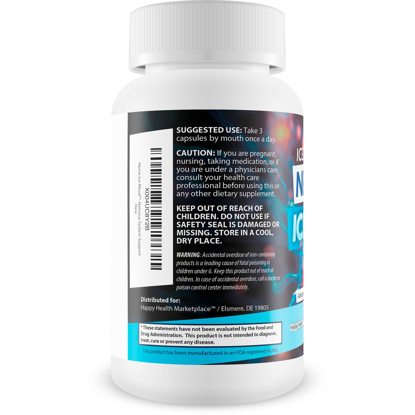Happy Health Marketplace Vitamin B-Complex Nerve Support Capsule 90 Count