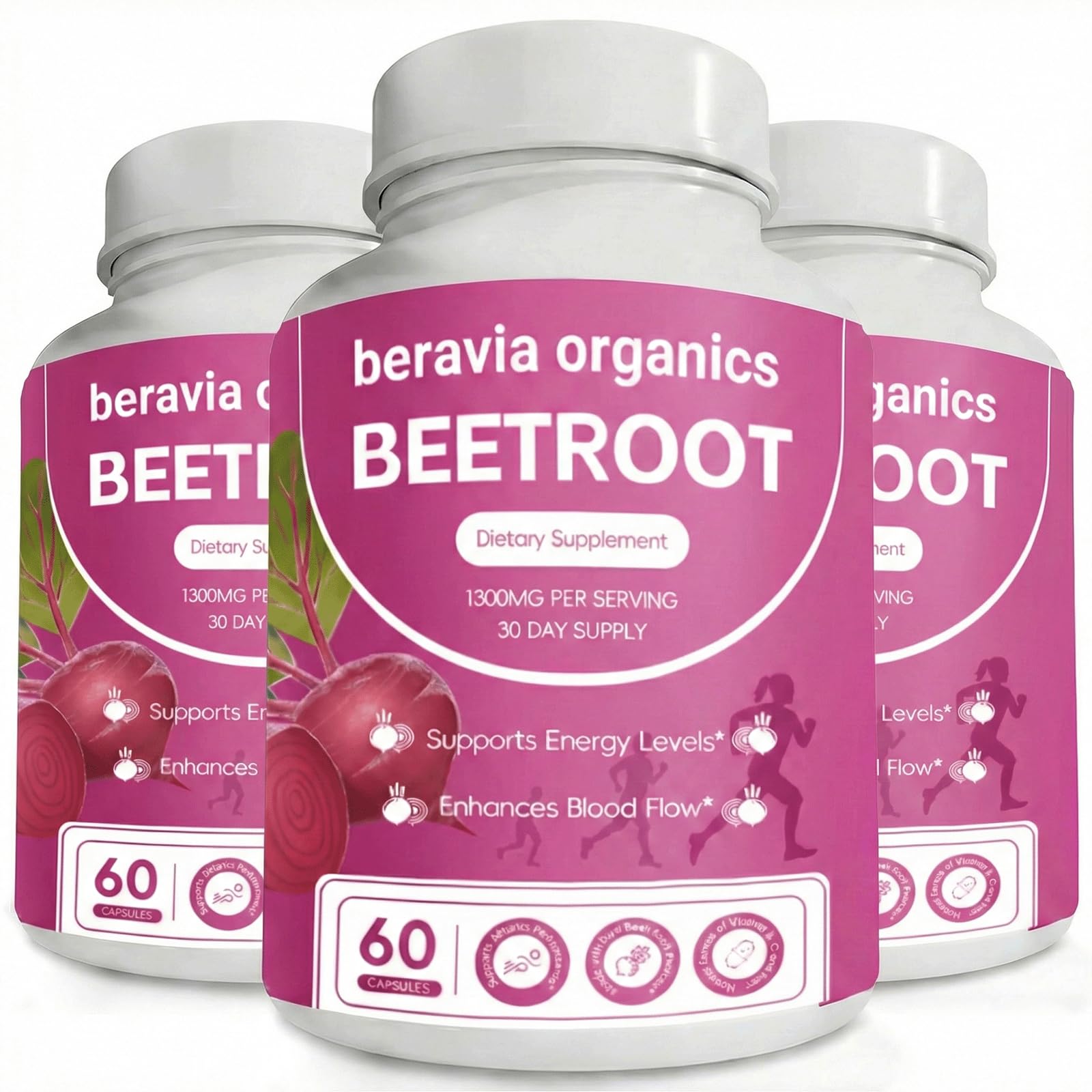 Beravia Organics Beet Root Capsules, 1 Count