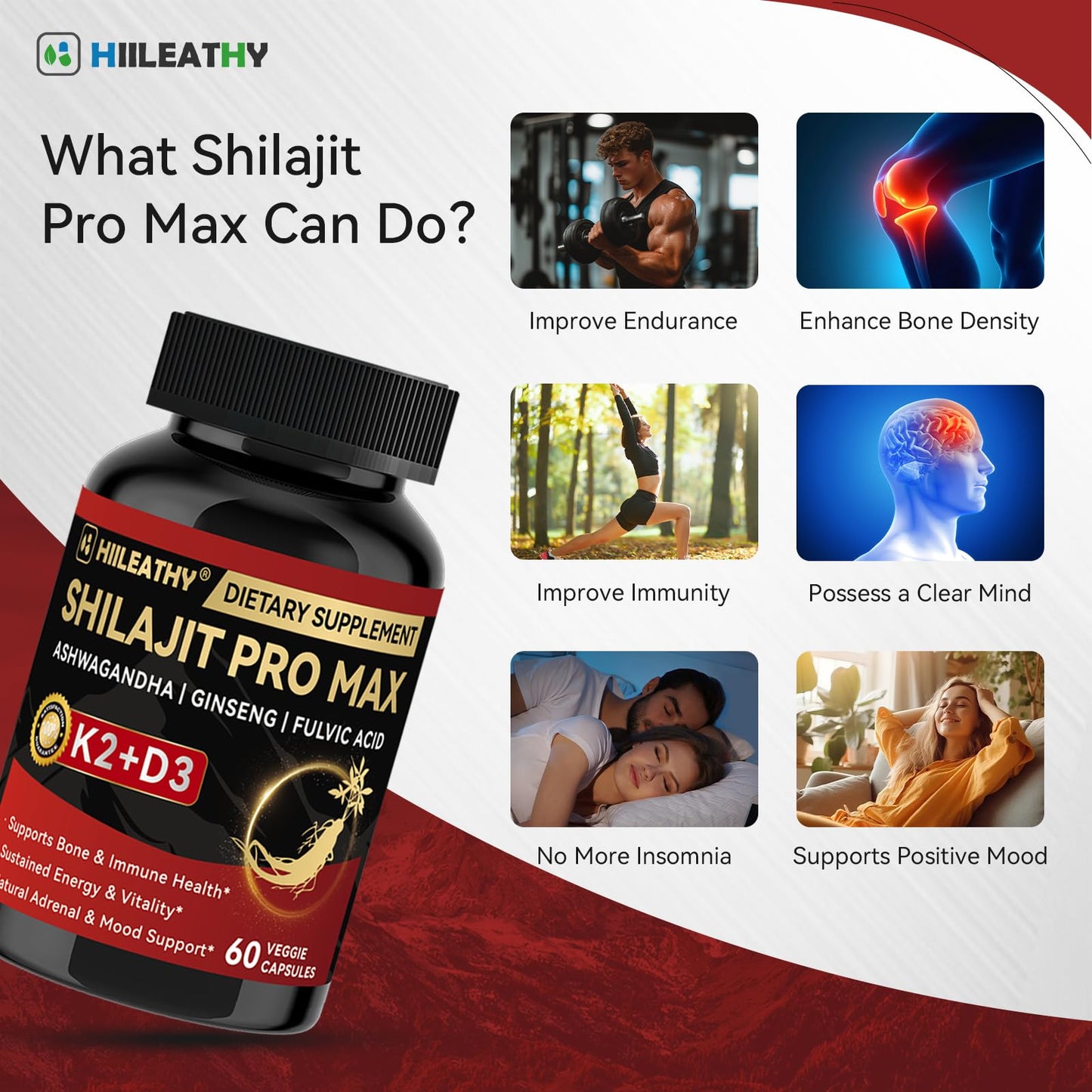 HIILEATHY Shilajit Capsule, 60 Capsules