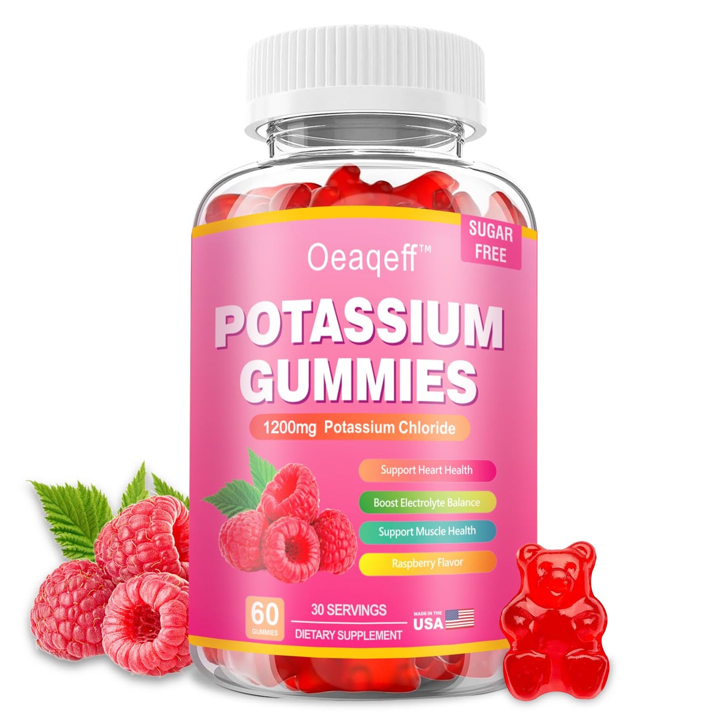 Oeaqeff Potassium Gummies Gummy 60 Count