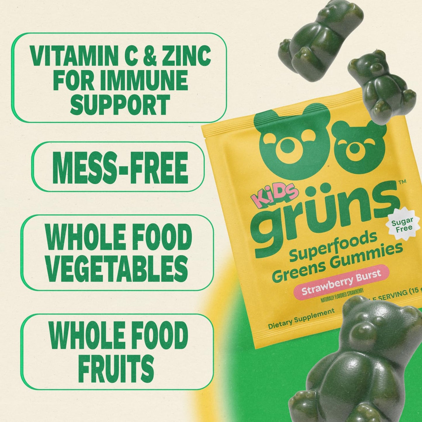 Grüns Multivitamin for Kids Gummy, 168 Count