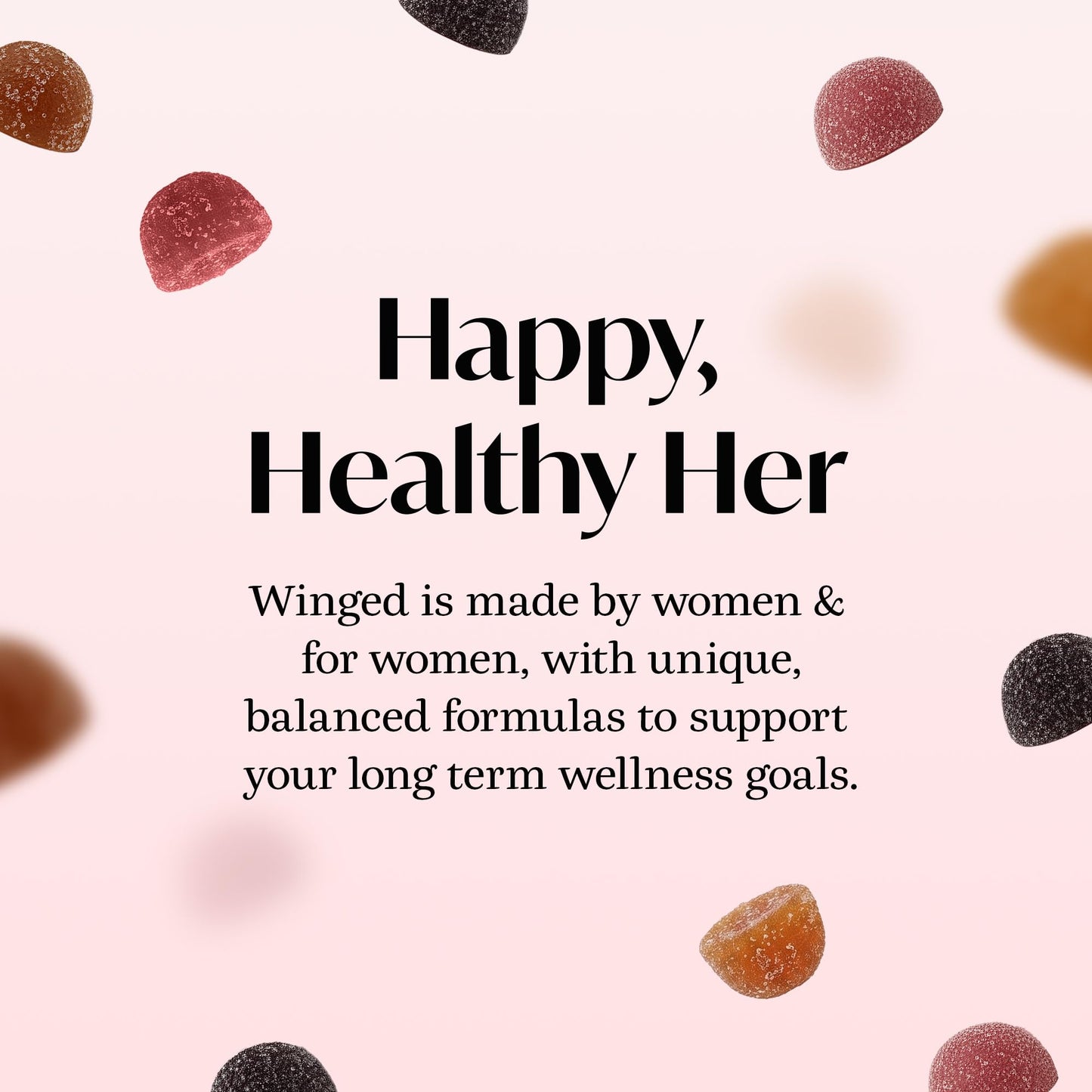 Winged Happy Her Daily Mood Support Gummies for Women, 60 Gummies