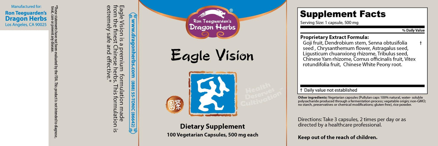 Dragon Herbs Eagle Vision Capsules, 100 Capsules