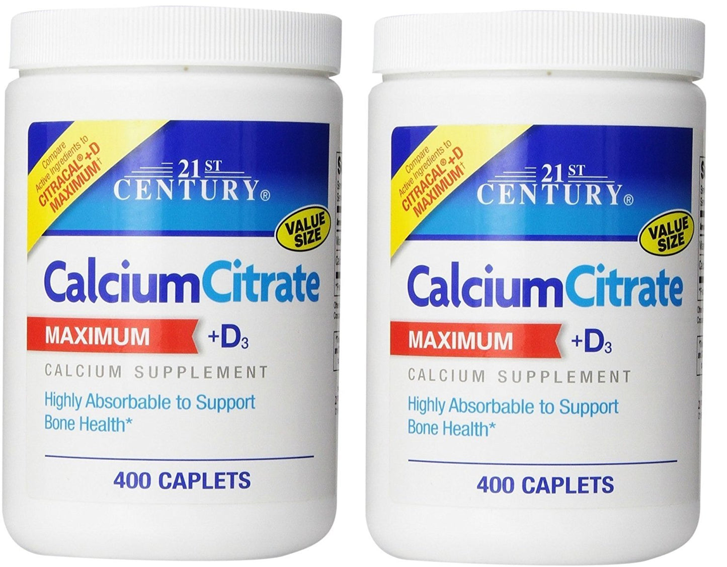21st Century Calcium Citrate Plus D Maximum 800 Tablets
