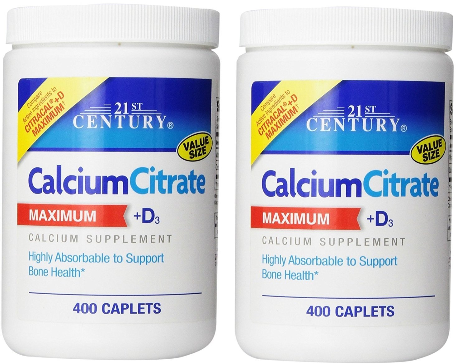 21st Century Calcium Citrate Plus D Maximum 800 Tablets