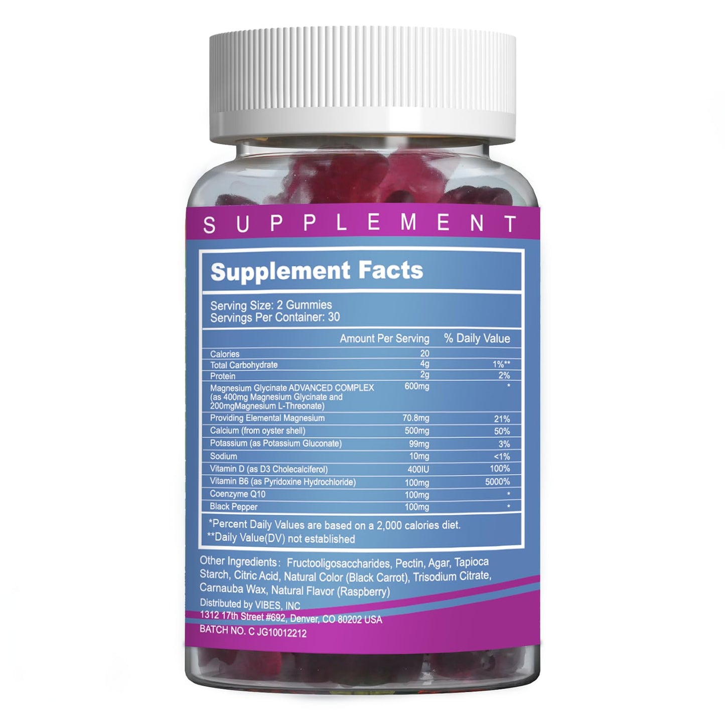 EAZGOO Magnesium Glycinate Gummies 400mg with L-Threonine 200mg, Sugar-Free Magnesium Potassium Supplement with Vitamin D, B6, CoQ10 for Muscle, 120 Gummies