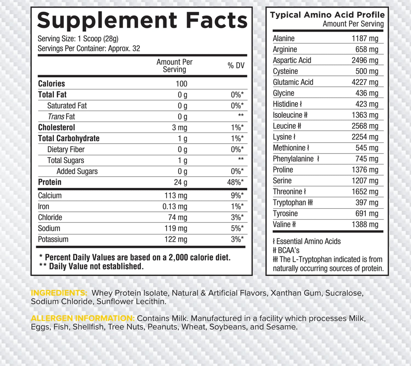 Core Nutritionals ISO Whey Protein Isolate Protein Powder, 32 Servings