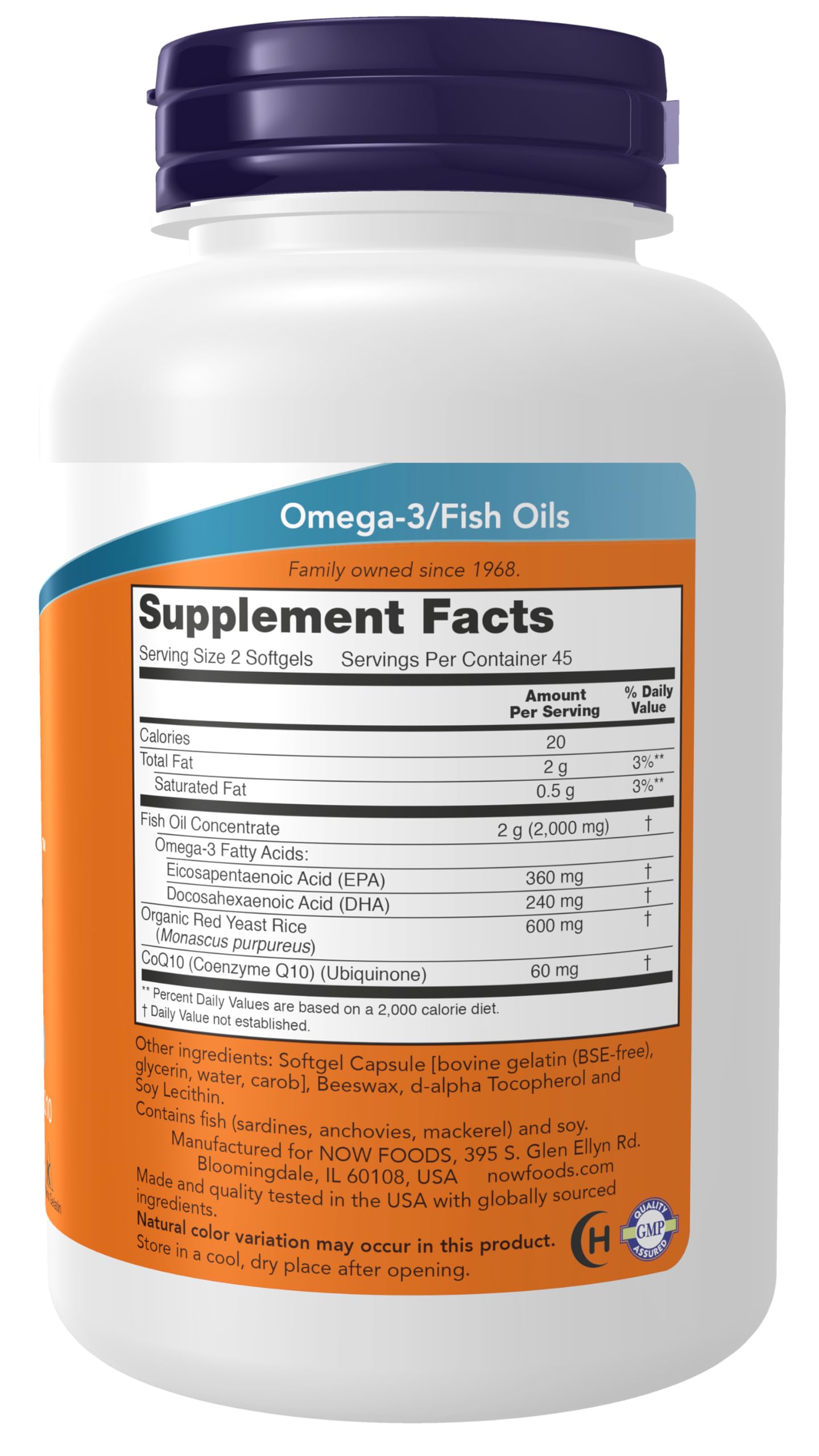 NOW Foods Red Omega with CoQ10 30 mg and Omega-3 Fish Oil Softgels, 90 Softgels