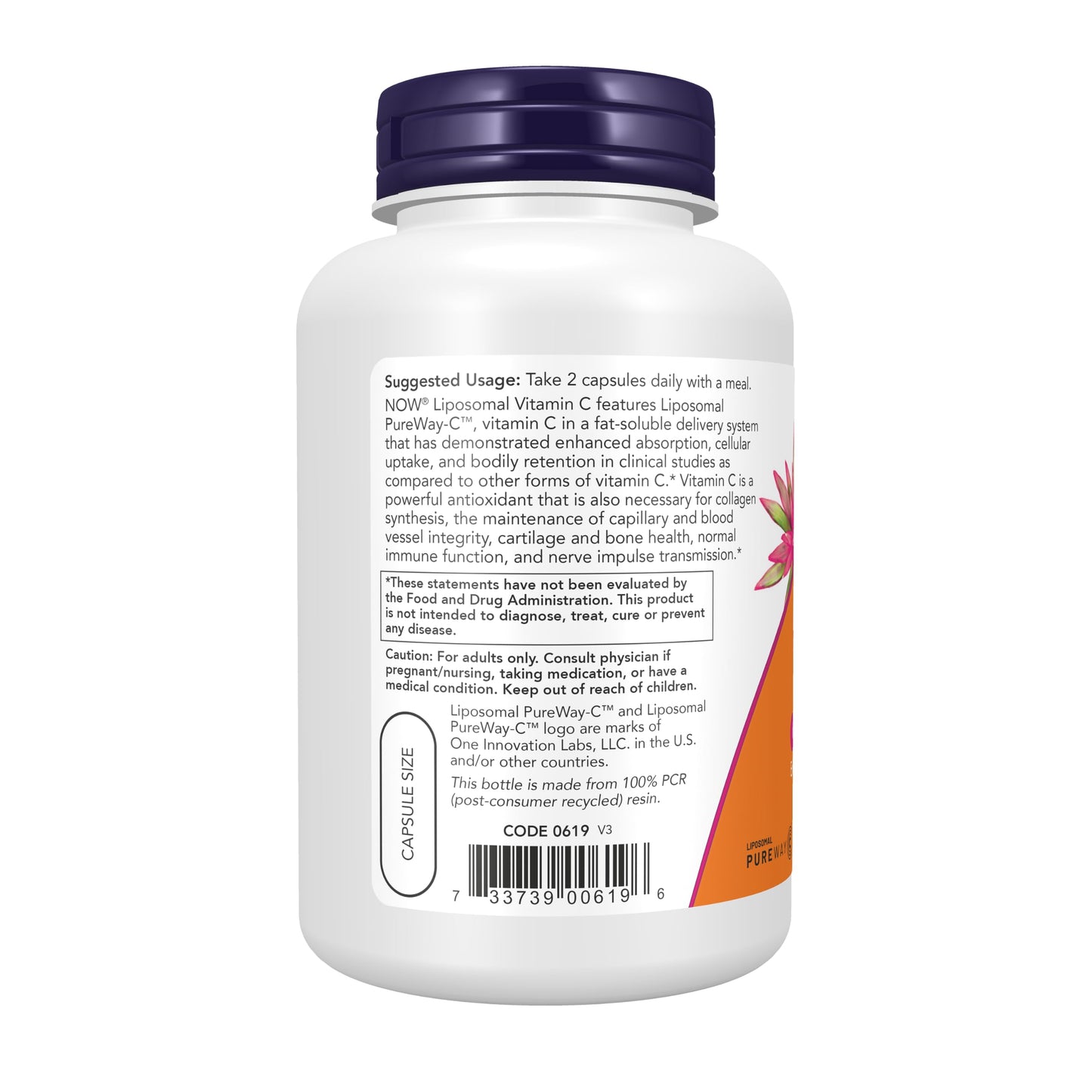 NOW Foods Liposomal Vitamin C, Immune & Collagen Support Capsules, 120 Capsules