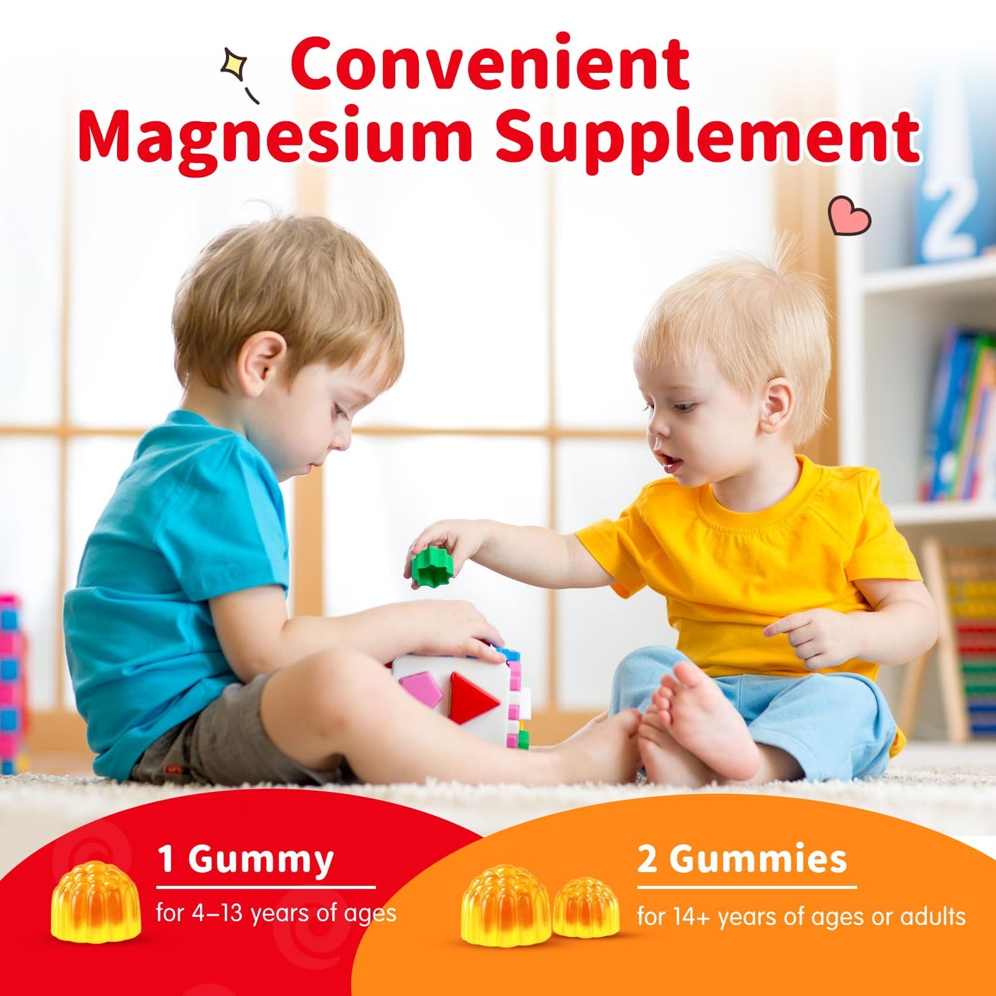 ReviNutra Magnesium Glycinate with L-Theanine, Vitamin B6 & D3 Gummies, 60 Count