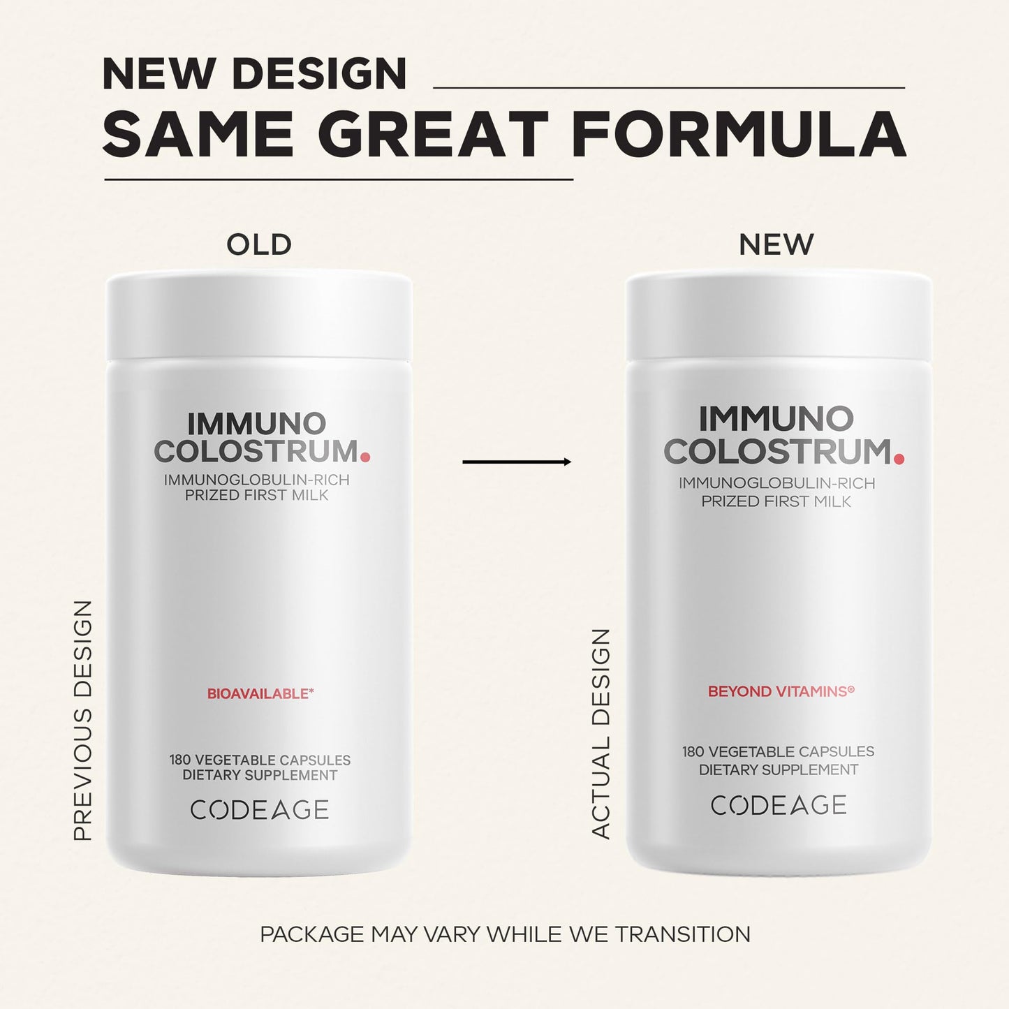 Codeage Colostrum Supplement Capsules 180