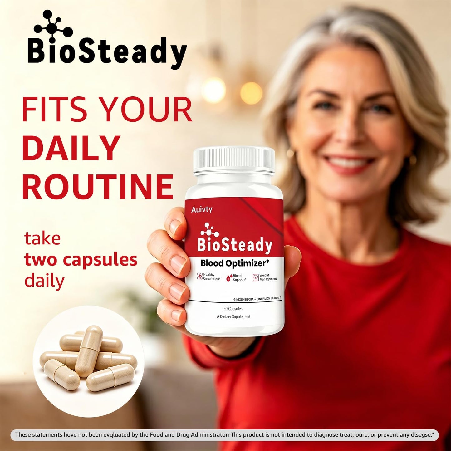 AMZEYE BioSteady Blood Optimizer Capsule, 60 Capsules
