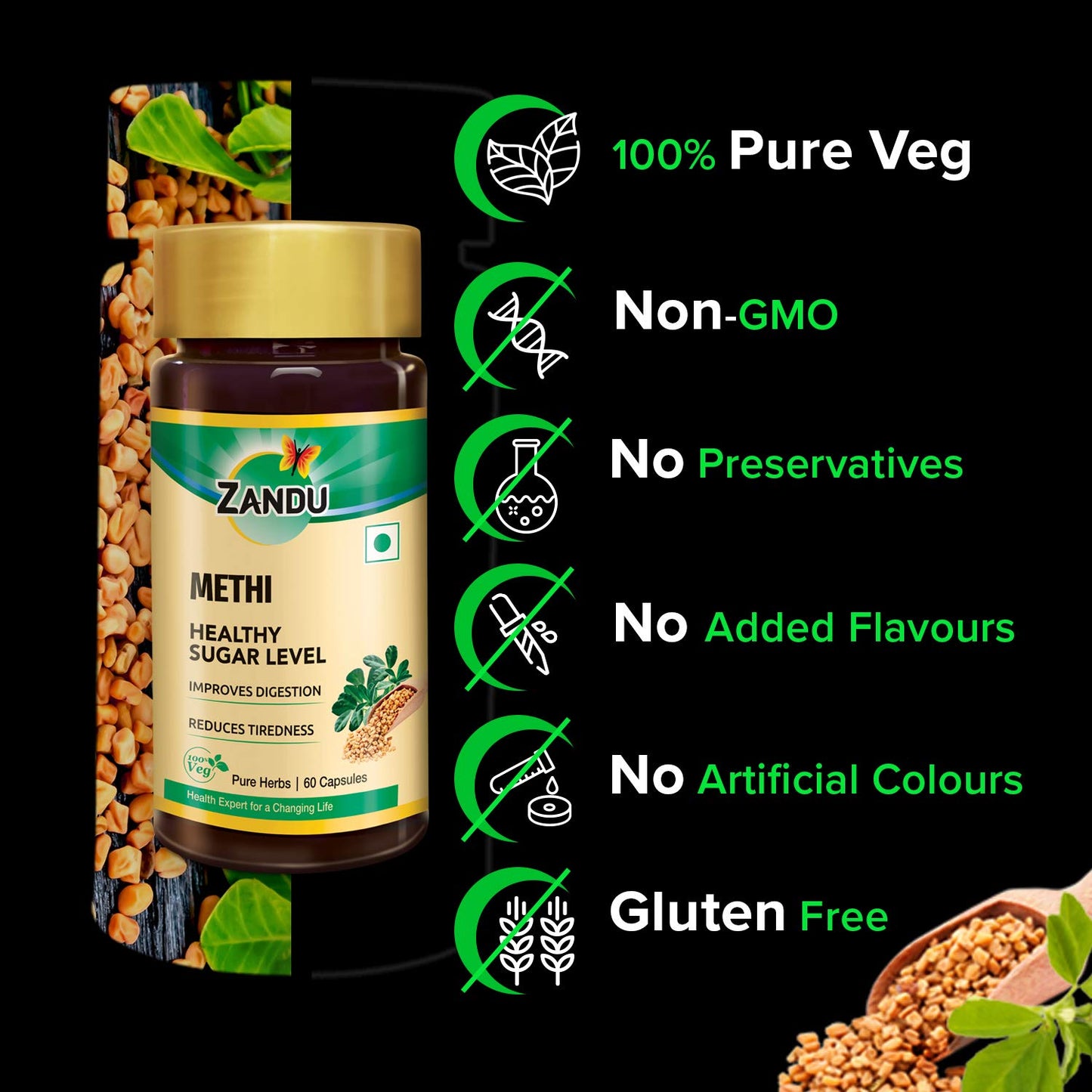 Zandu Methi Capsules 60 Capsules