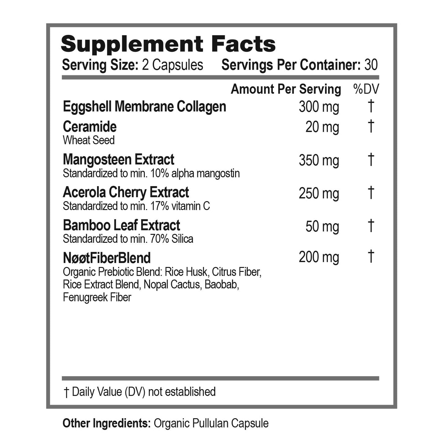 NØØT VeCoGlow Vegetarian Collagen for Women and Men with Vitamin C, Bioactive Eggshell Membrane Collagen Peptides (Types I, V & X) for Plump, Glowing, Smooth & Firm Skin, Hair Strength, 60 Capsules