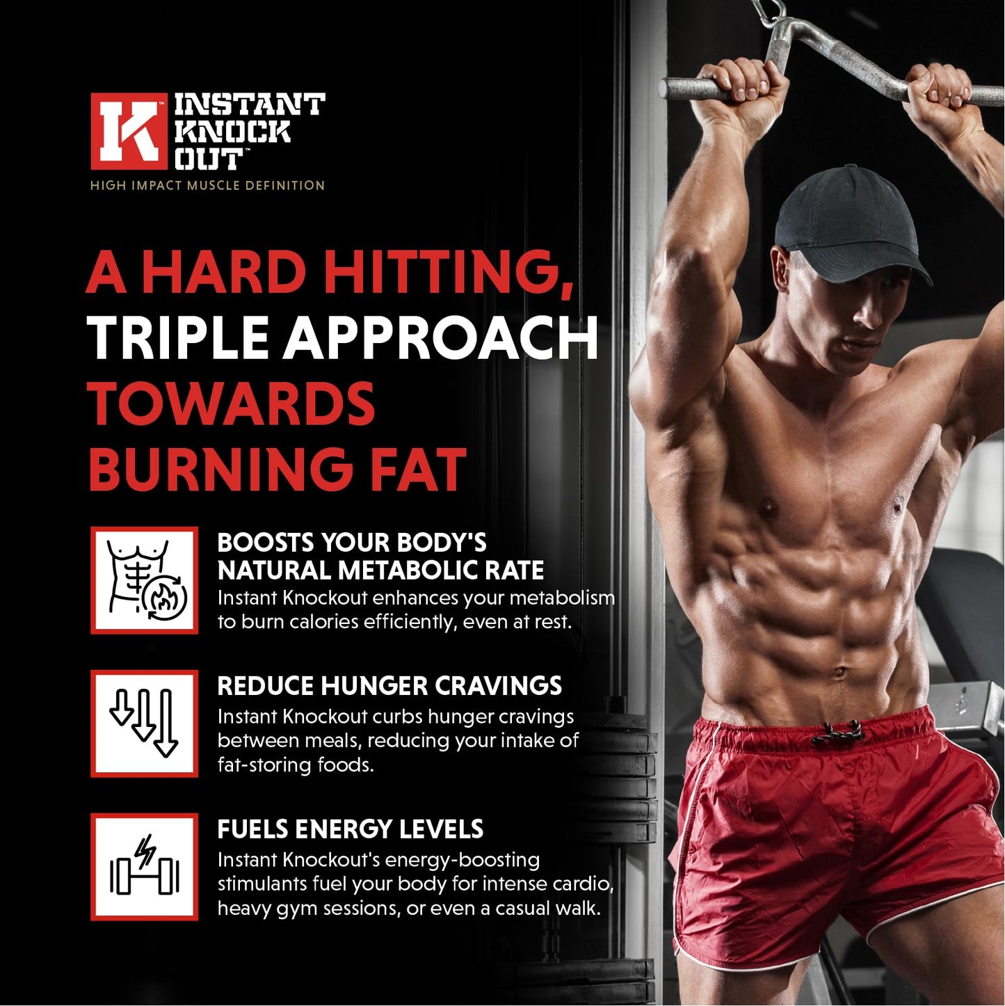 ROAR AMBITION Instant Knockout Fat Burner Weight Loss Shredding Formula 120 Capsules