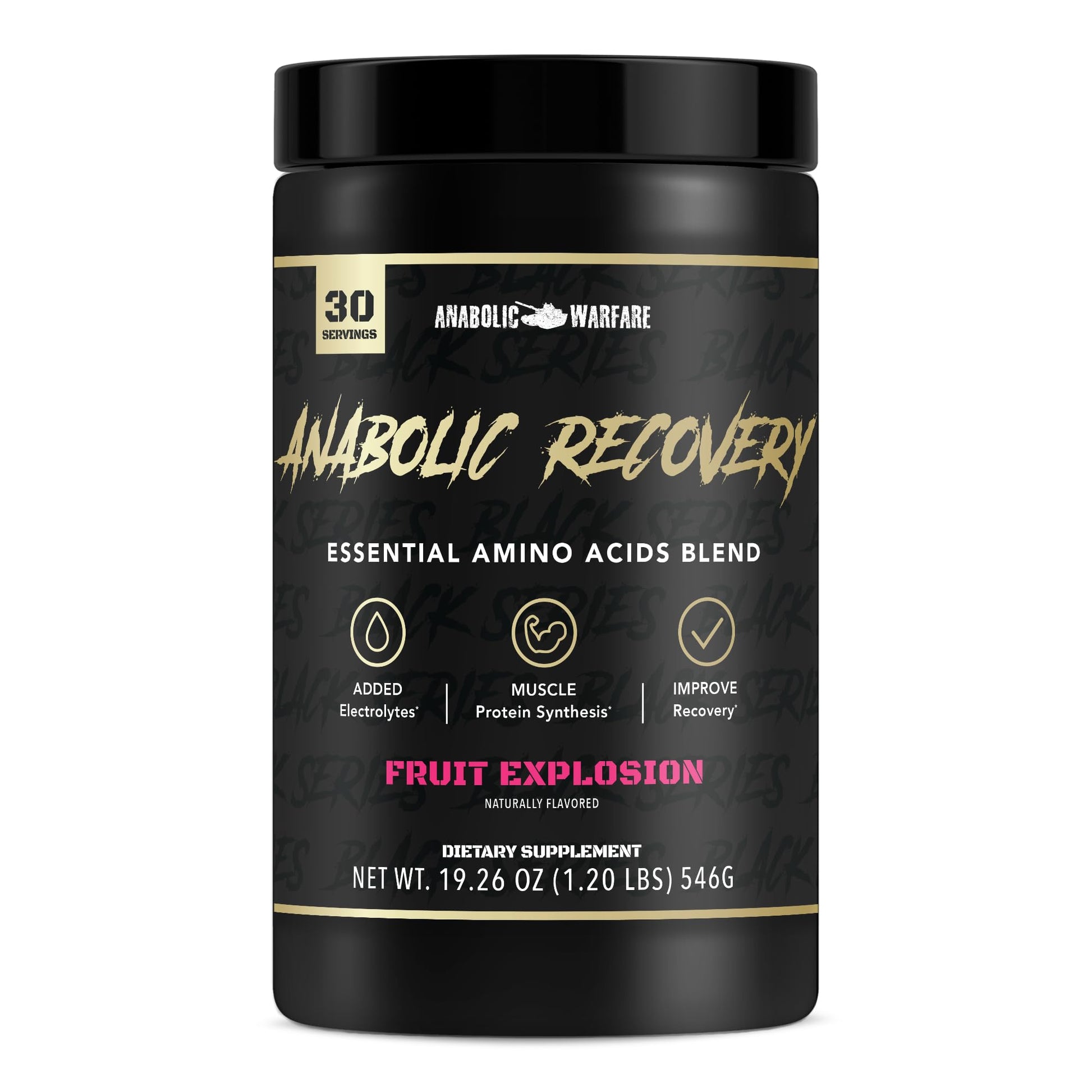Anabolic Warfare Anabolic Recovery Essential Amino Acids Post Workout Recovery Premium Hydration Build Muscle Fruit Explosion Powder 18.7